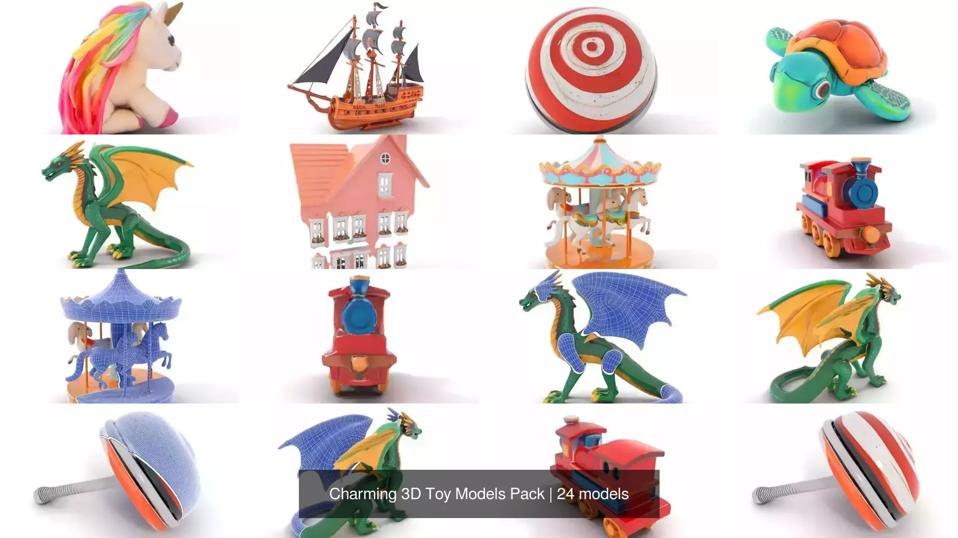 Charming 3D Toy Models Pack 3D Model Collection_26