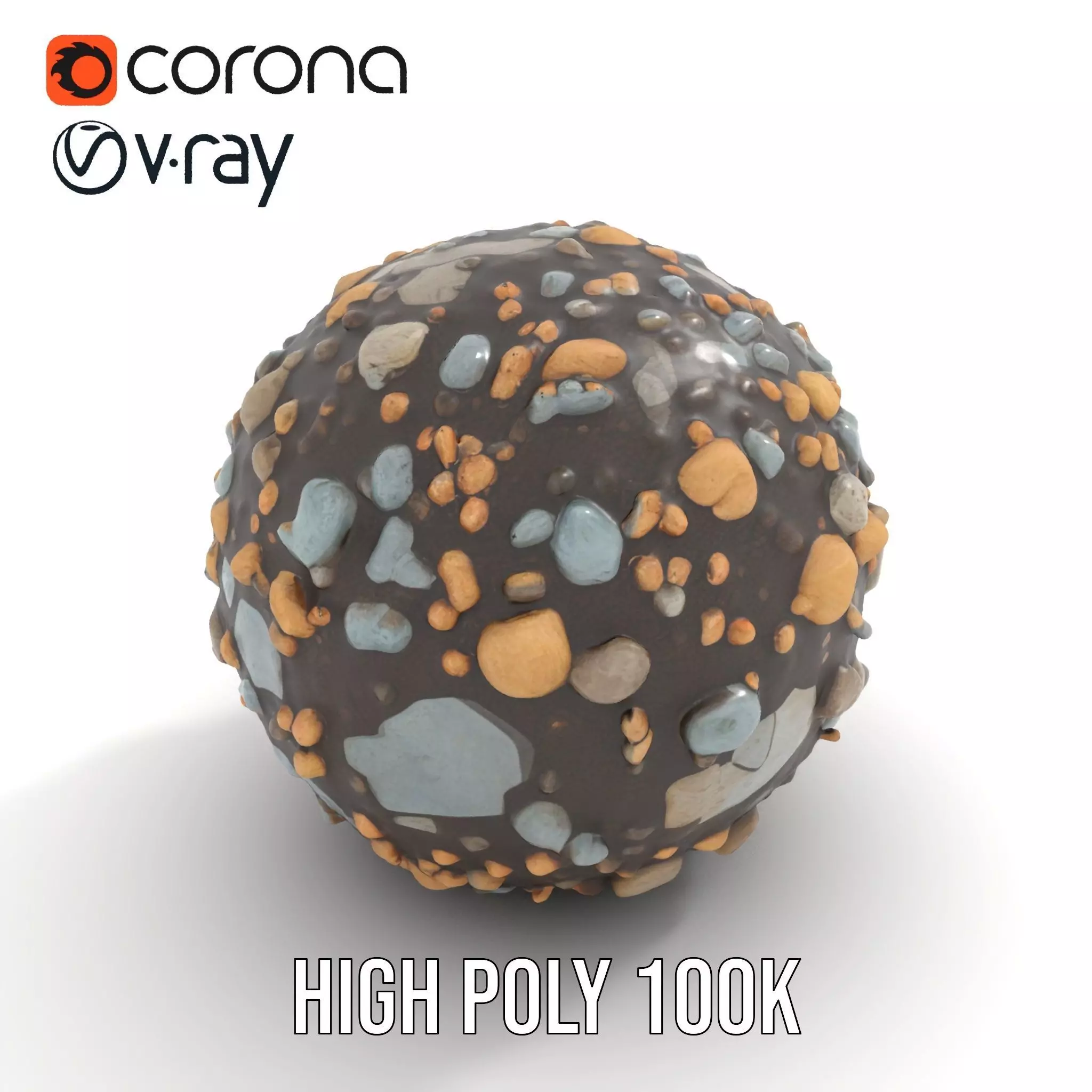 Textured Pebble Sphere model pack Texture_15