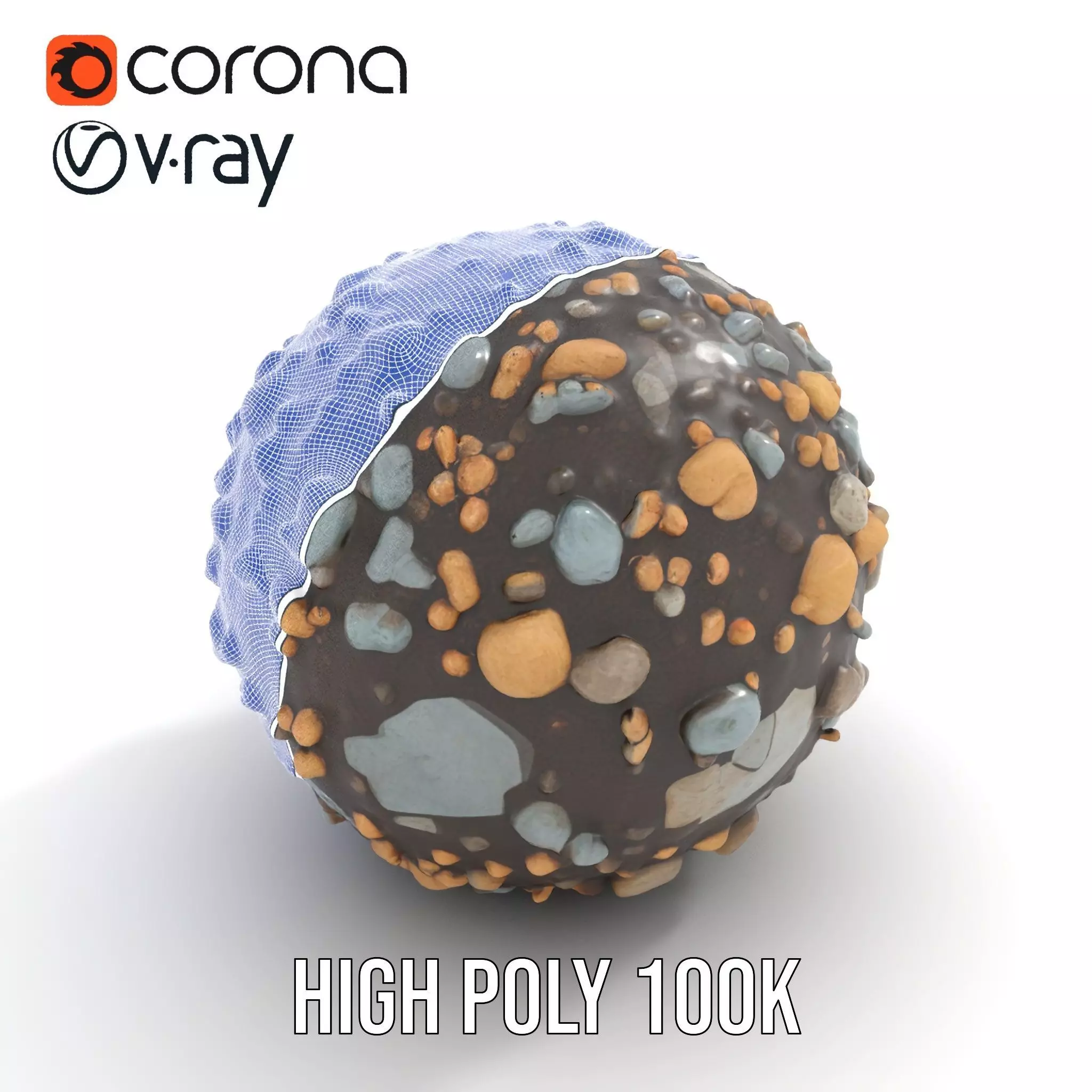 Textured Pebble Sphere model pack Texture_32