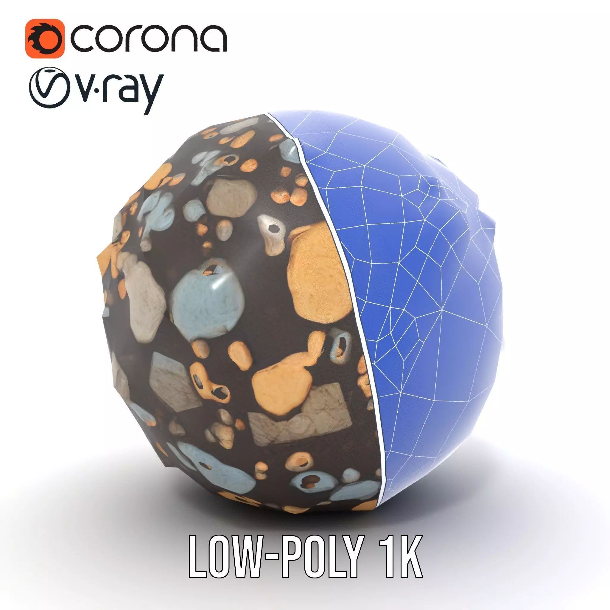 Textured Pebble Sphere model pack Texture_23