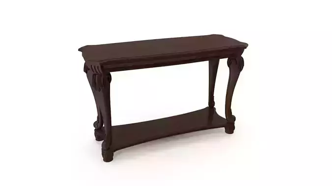 Classic Wooden Console Table 3D Model l Antique Style 