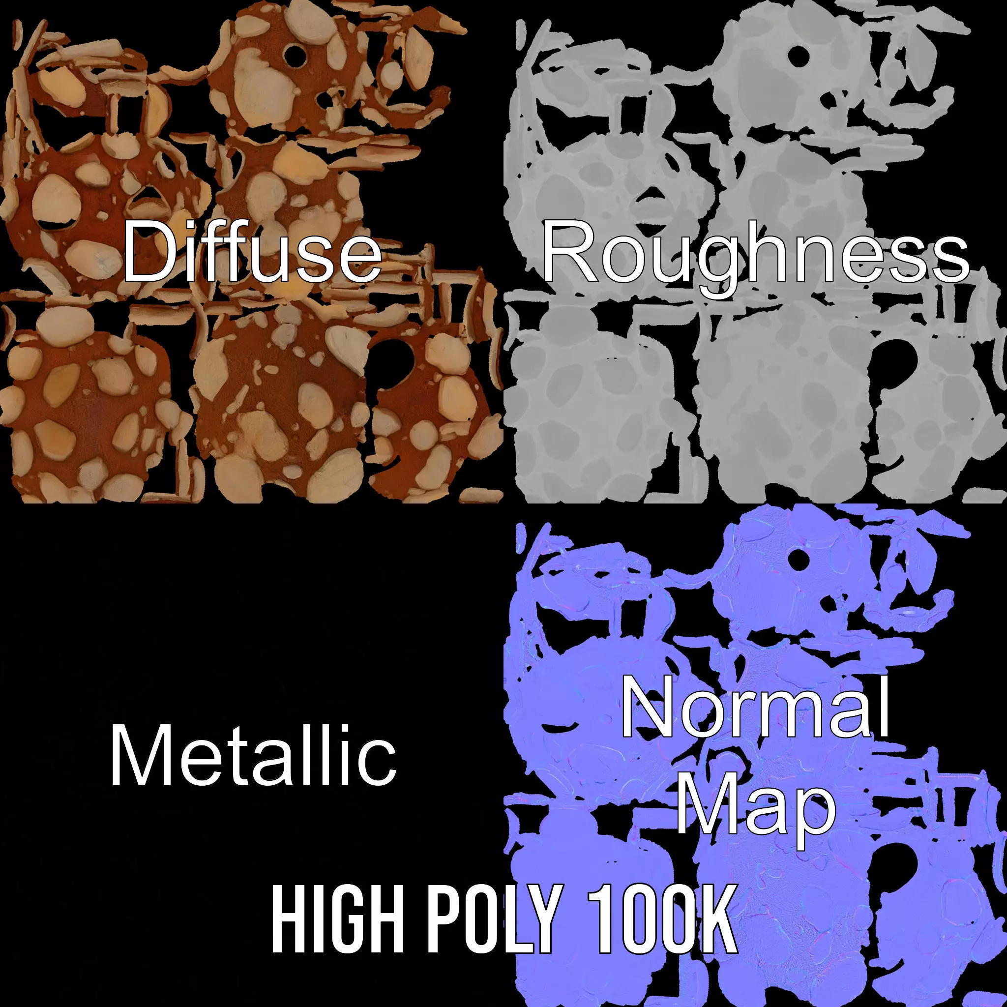 Rugged Terrain Rock model pack Texture_3