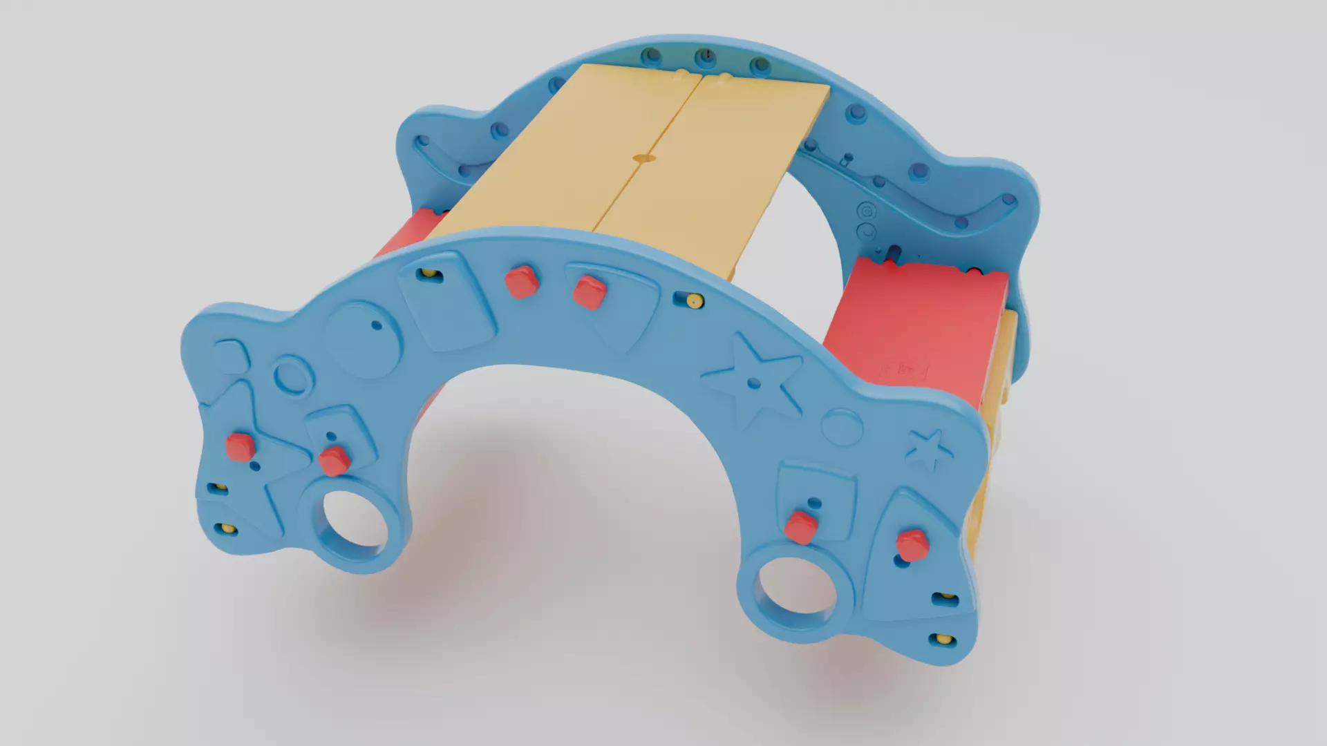 Kids Study Table Low-poly 3D model_8