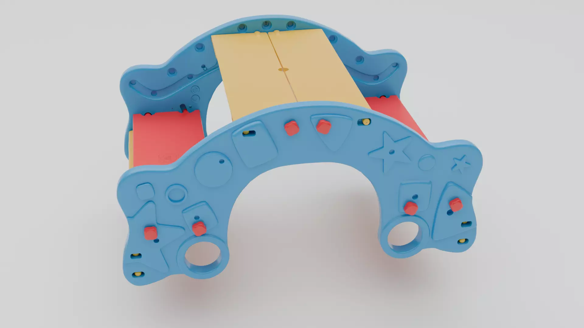 Kids Study Table Low-poly 3D model_1