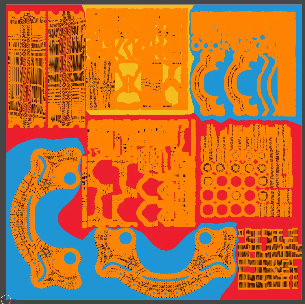 Kids Study Table Low-poly 3D model_9