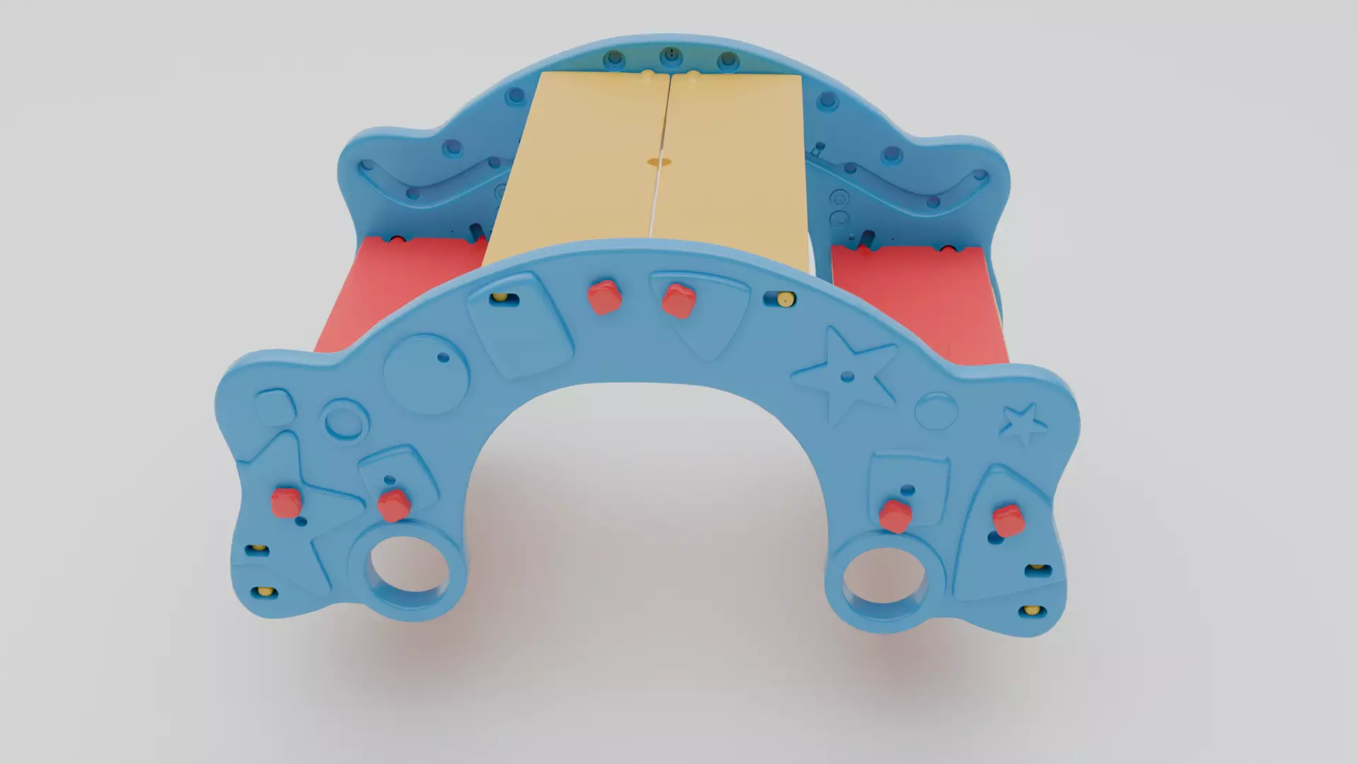 Kids Study Table Low-poly 3D model_0