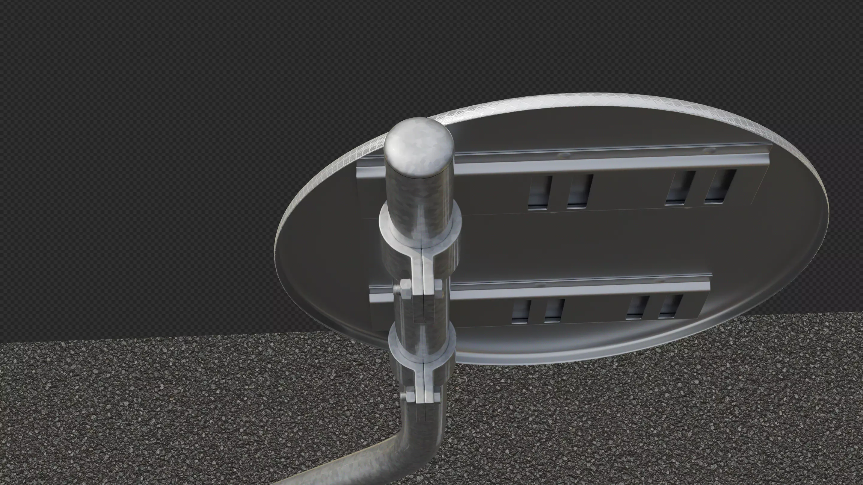 Tokyo Road Sign Cycle Low-poly 3D model_1