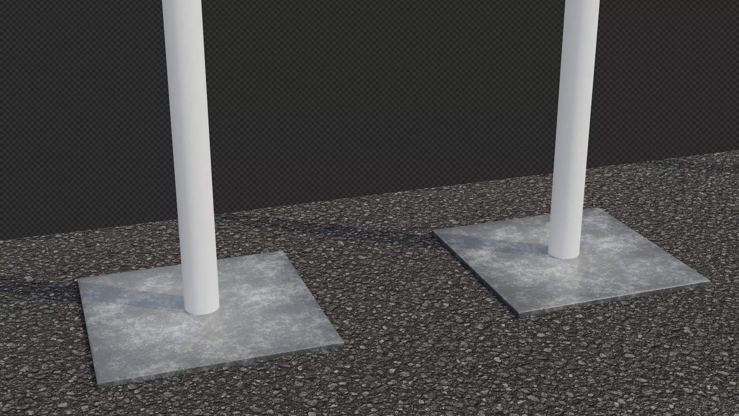 Tokyo Road Sign Cycle Low-poly 3D model_24