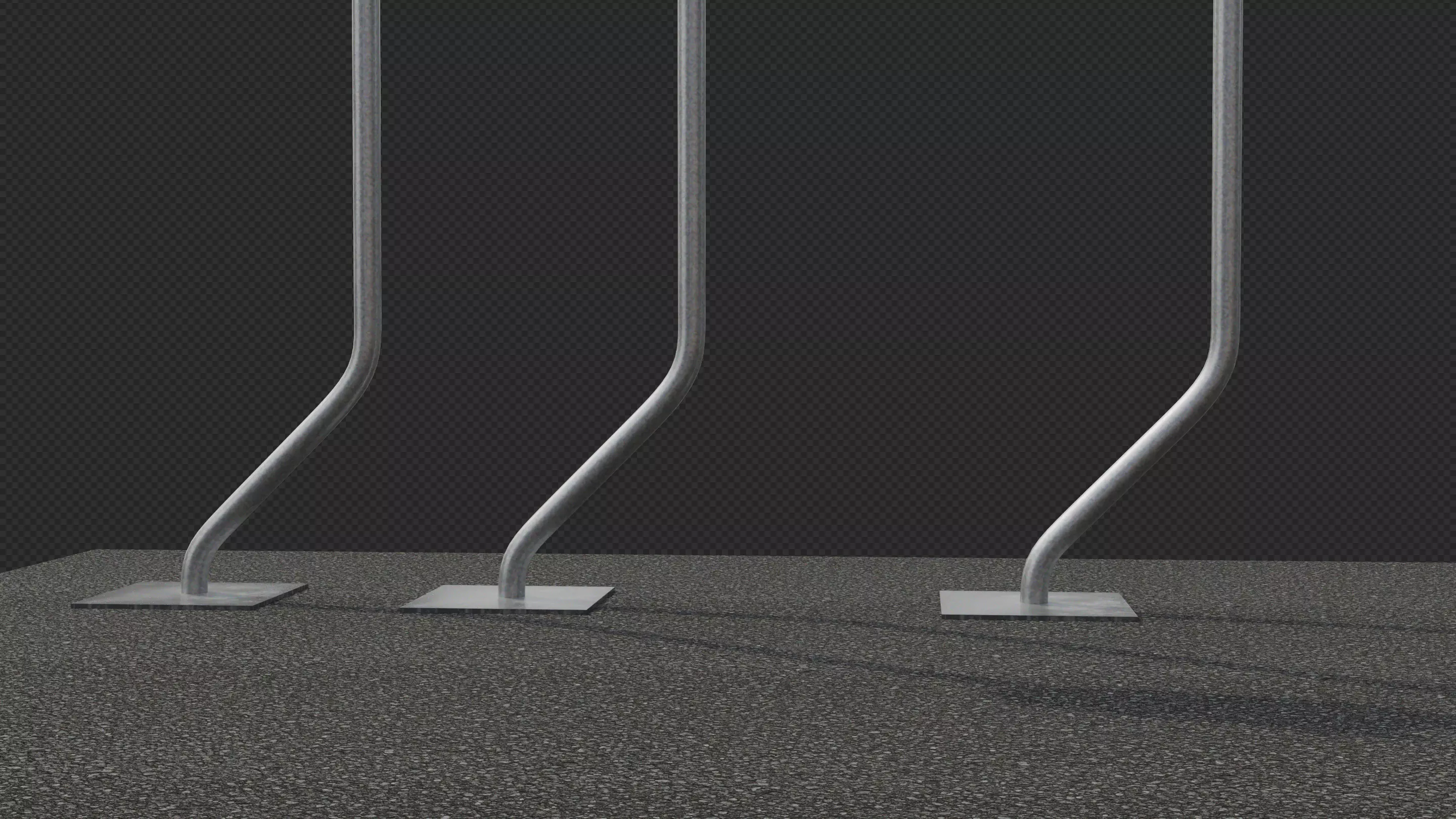 Tokyo Road Sign Cycle Low-poly 3D model_7