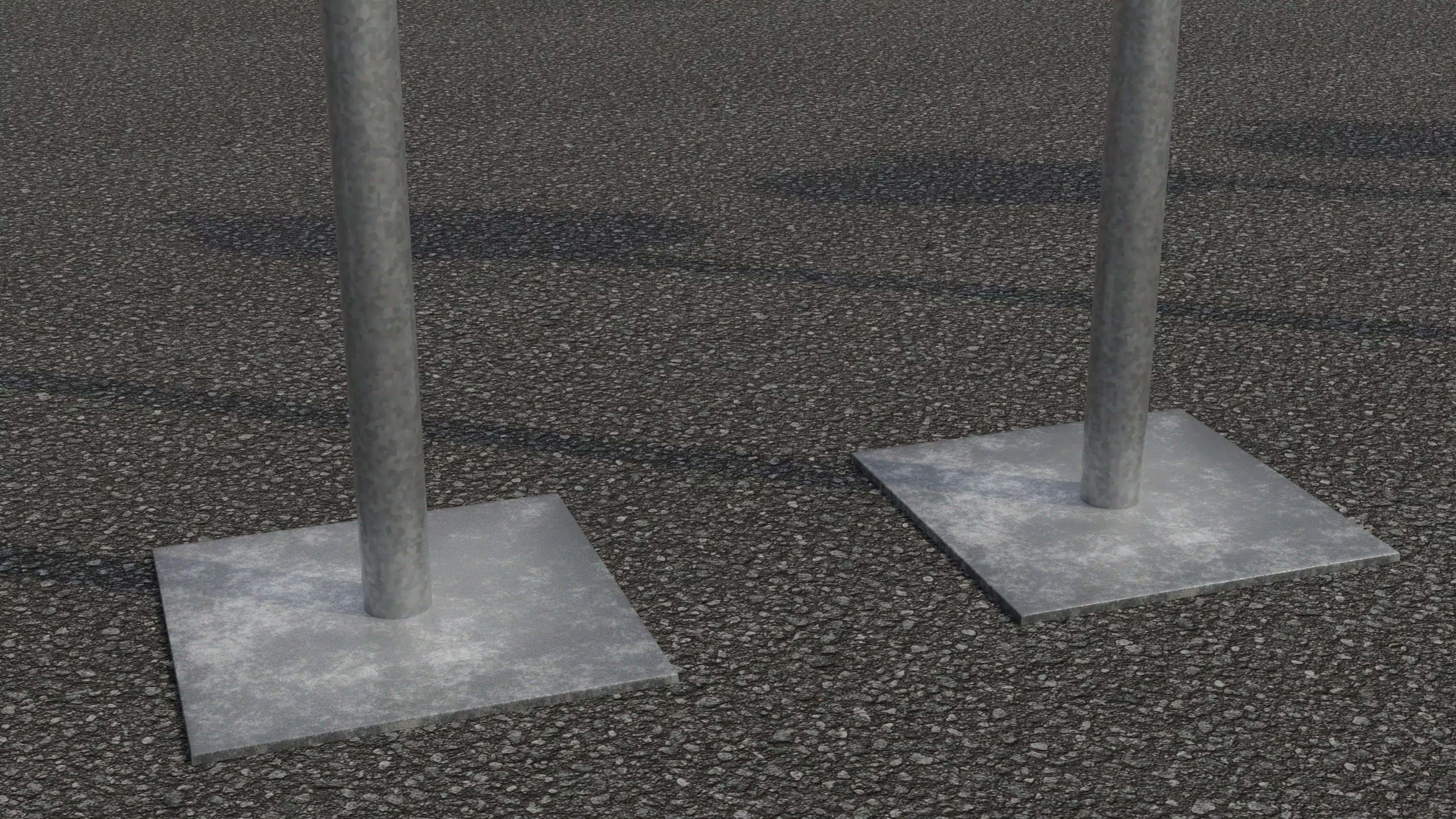 Tokyo Road Sign Cycle Low-poly 3D model_4