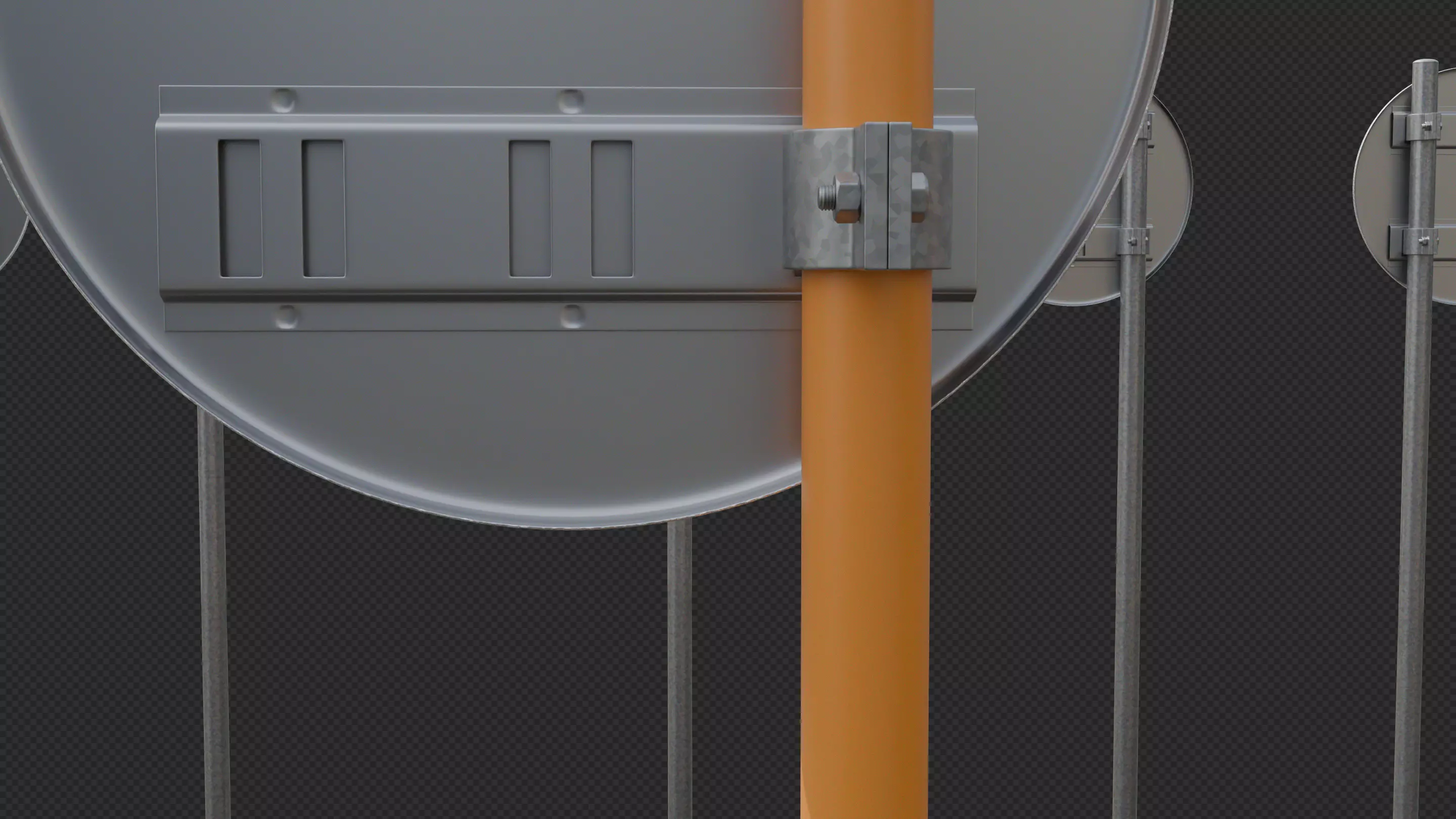 Tokyo Road Sign Cycle Low-poly 3D model_19