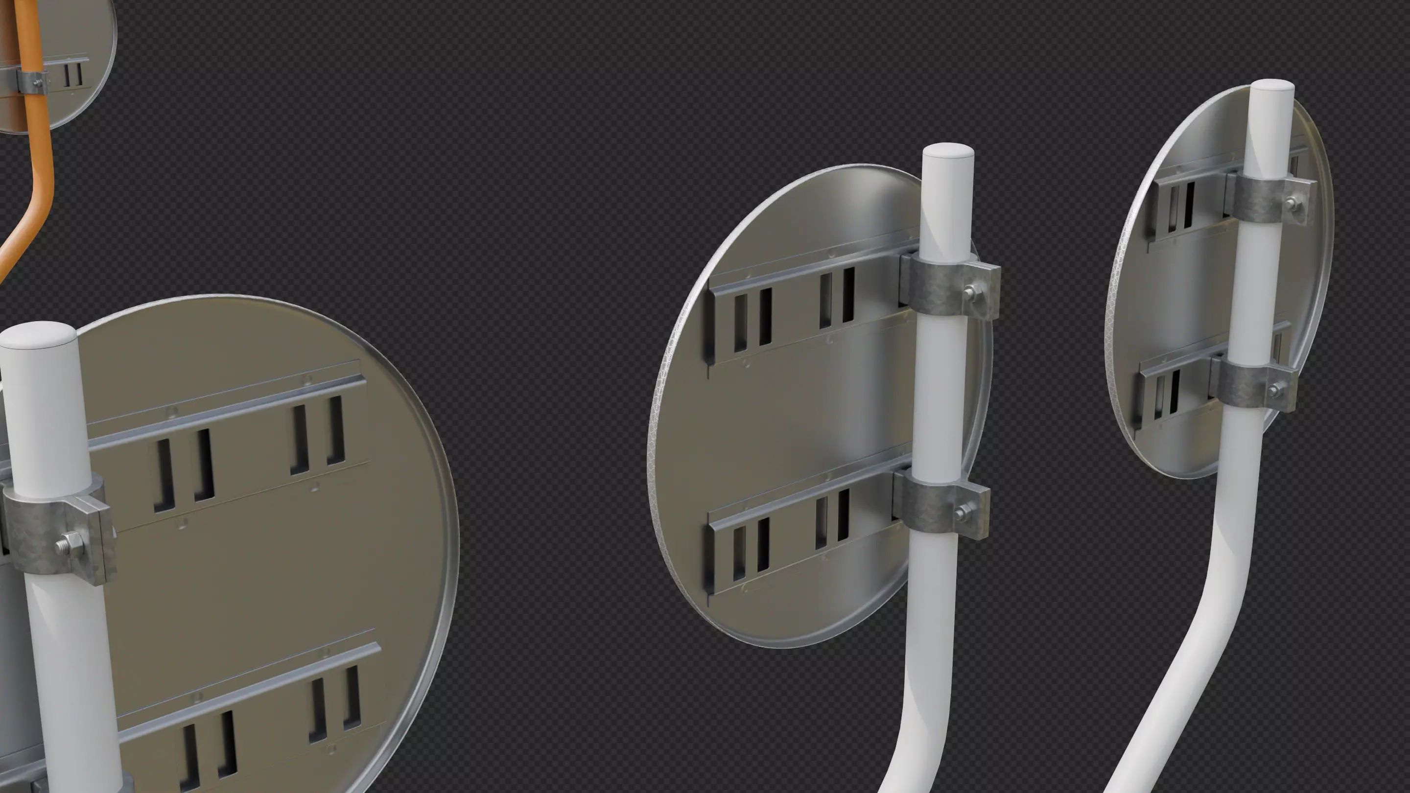 Tokyo Road Sign Cycle Low-poly 3D model_20