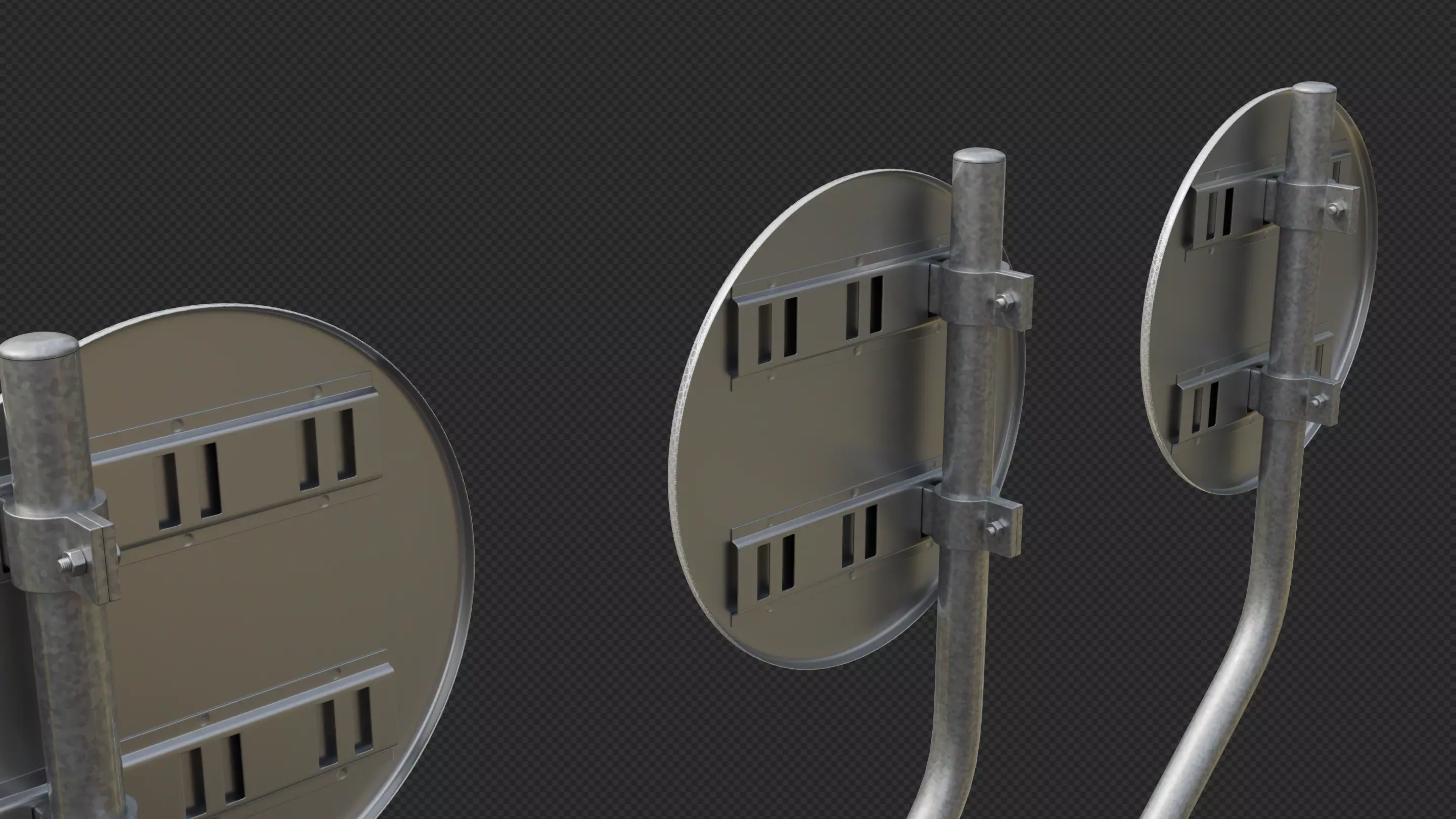 Tokyo Road Sign Cycle Low-poly 3D model_30