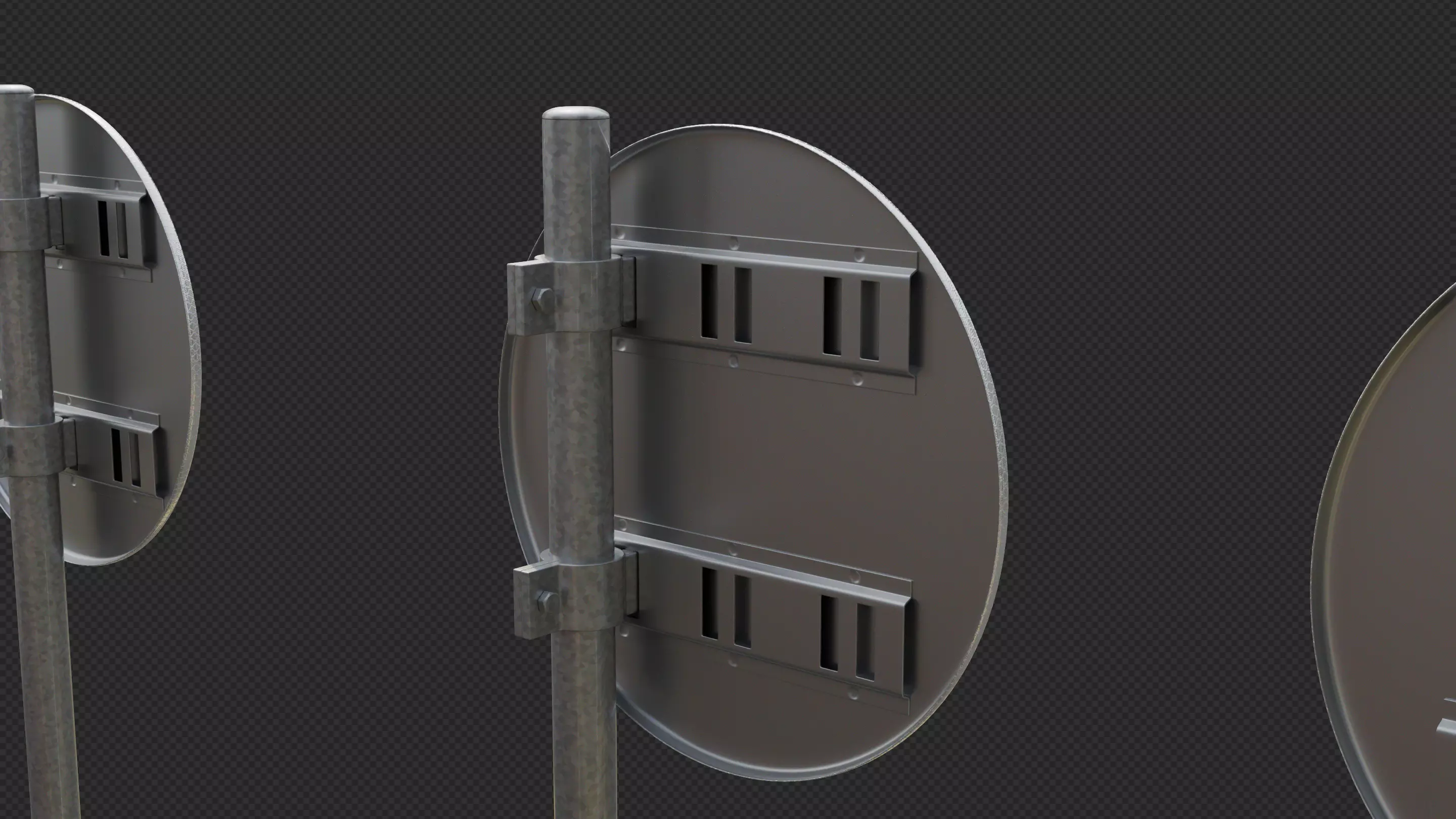 Tokyo Road Sign Cycle Low-poly 3D model_2