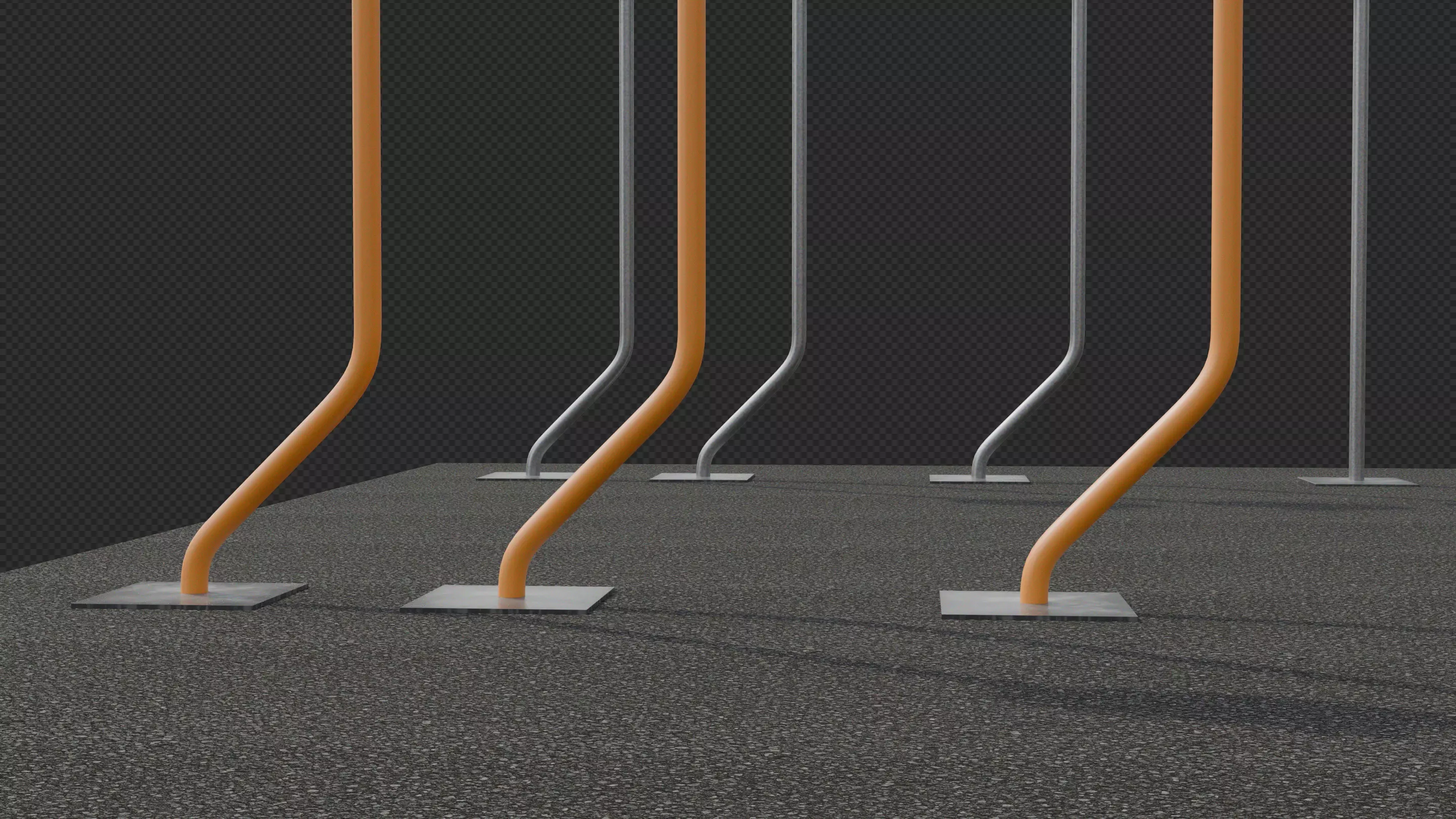 Tokyo Road Sign Cycle Low-poly 3D model_17