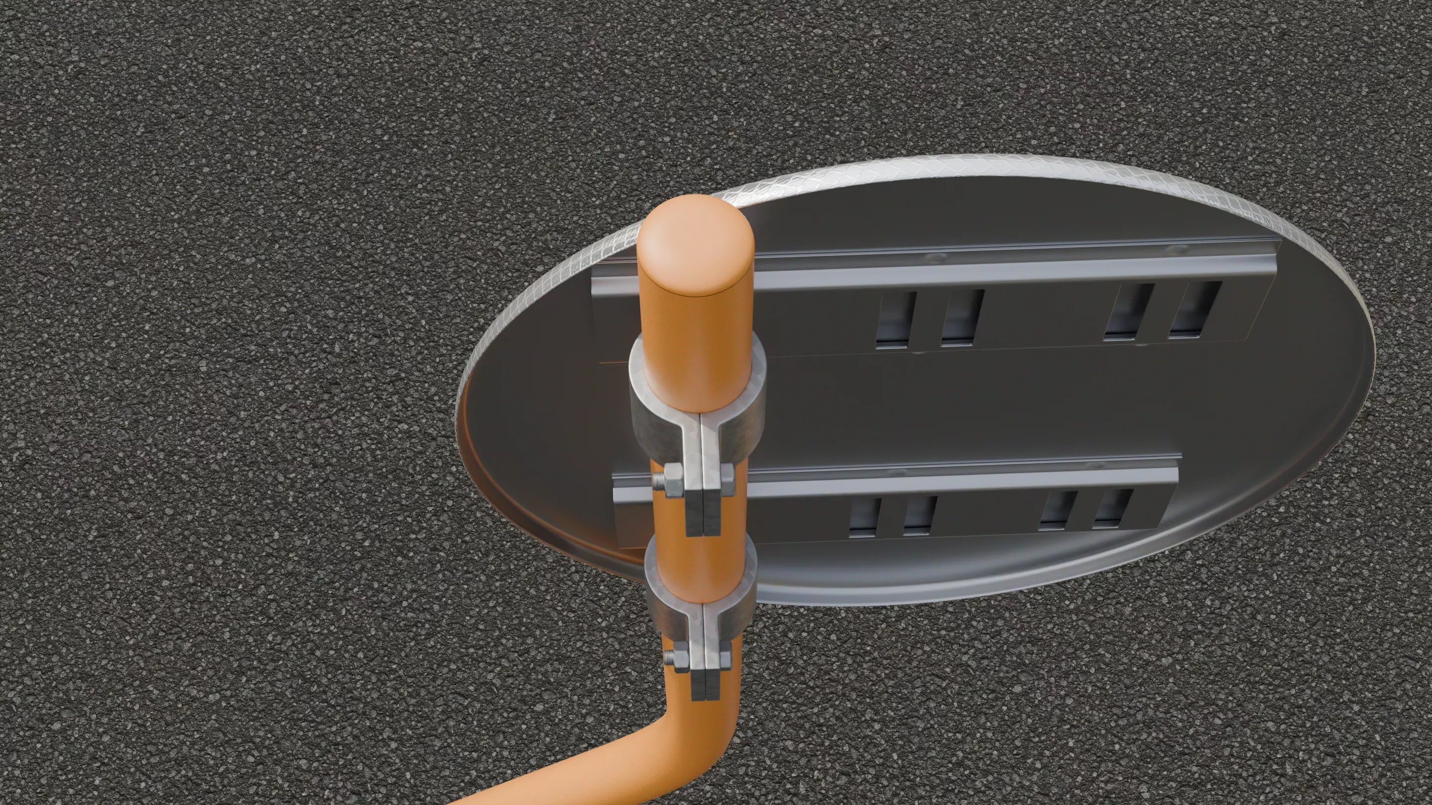 Tokyo Road Sign Cycle Low-poly 3D model_11