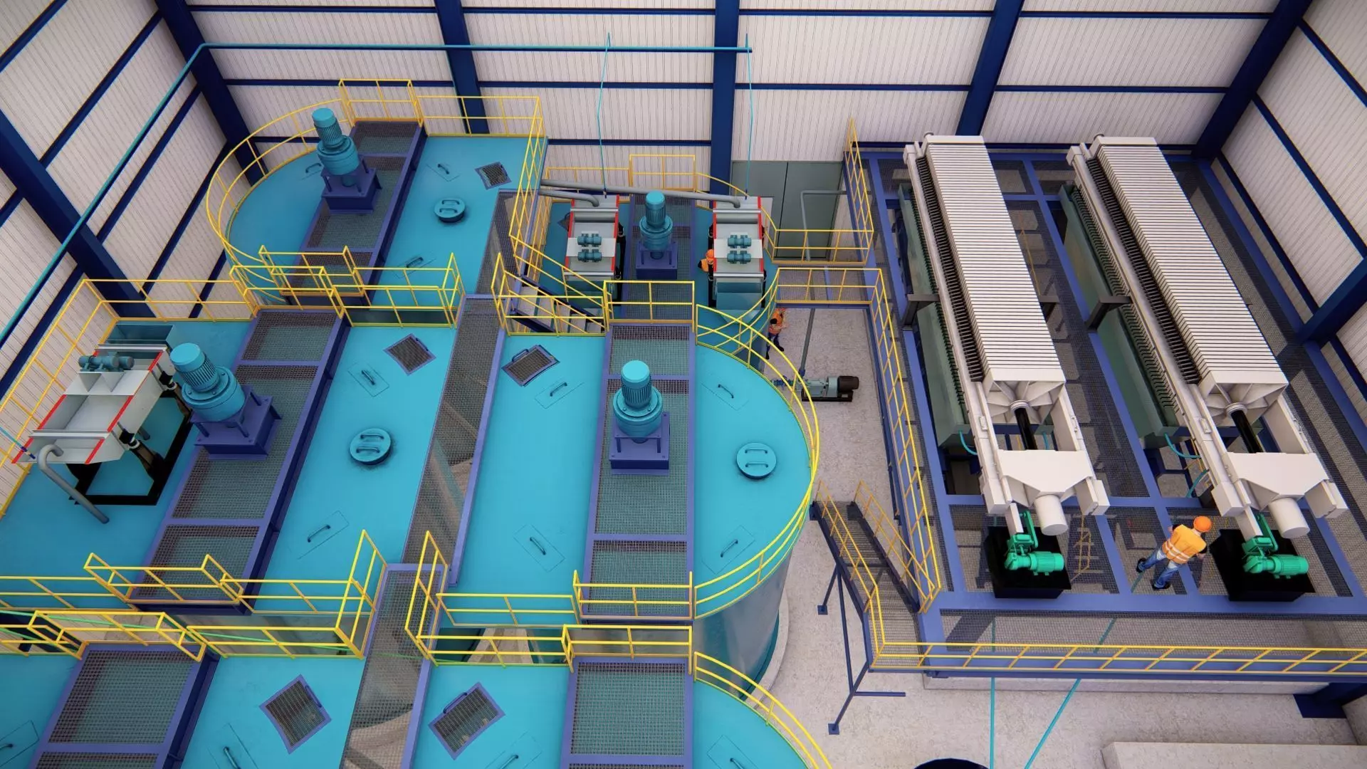 Processing plant - gold leaching 3D model_4