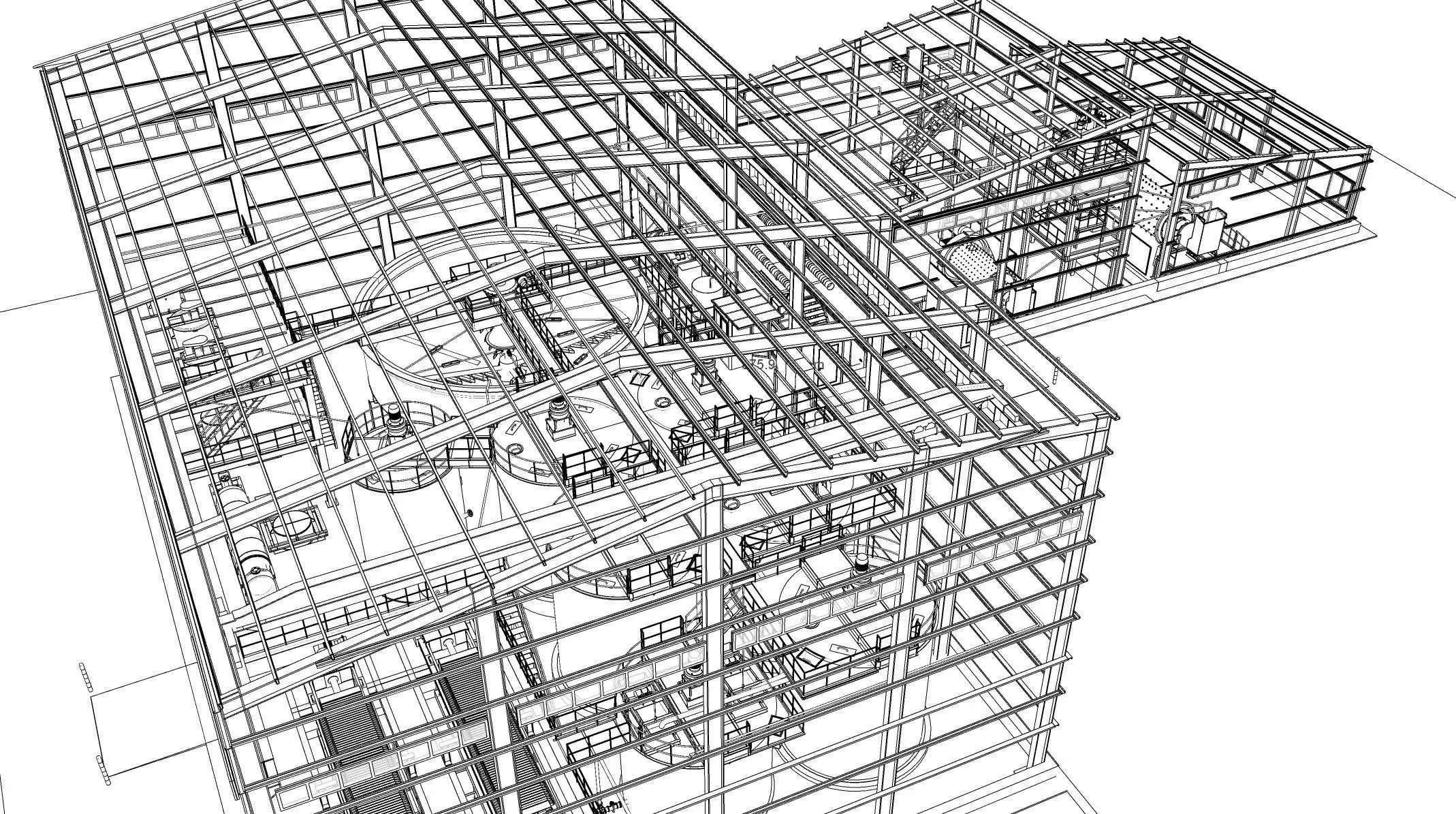 Processing plant - gold leaching 3D model_5