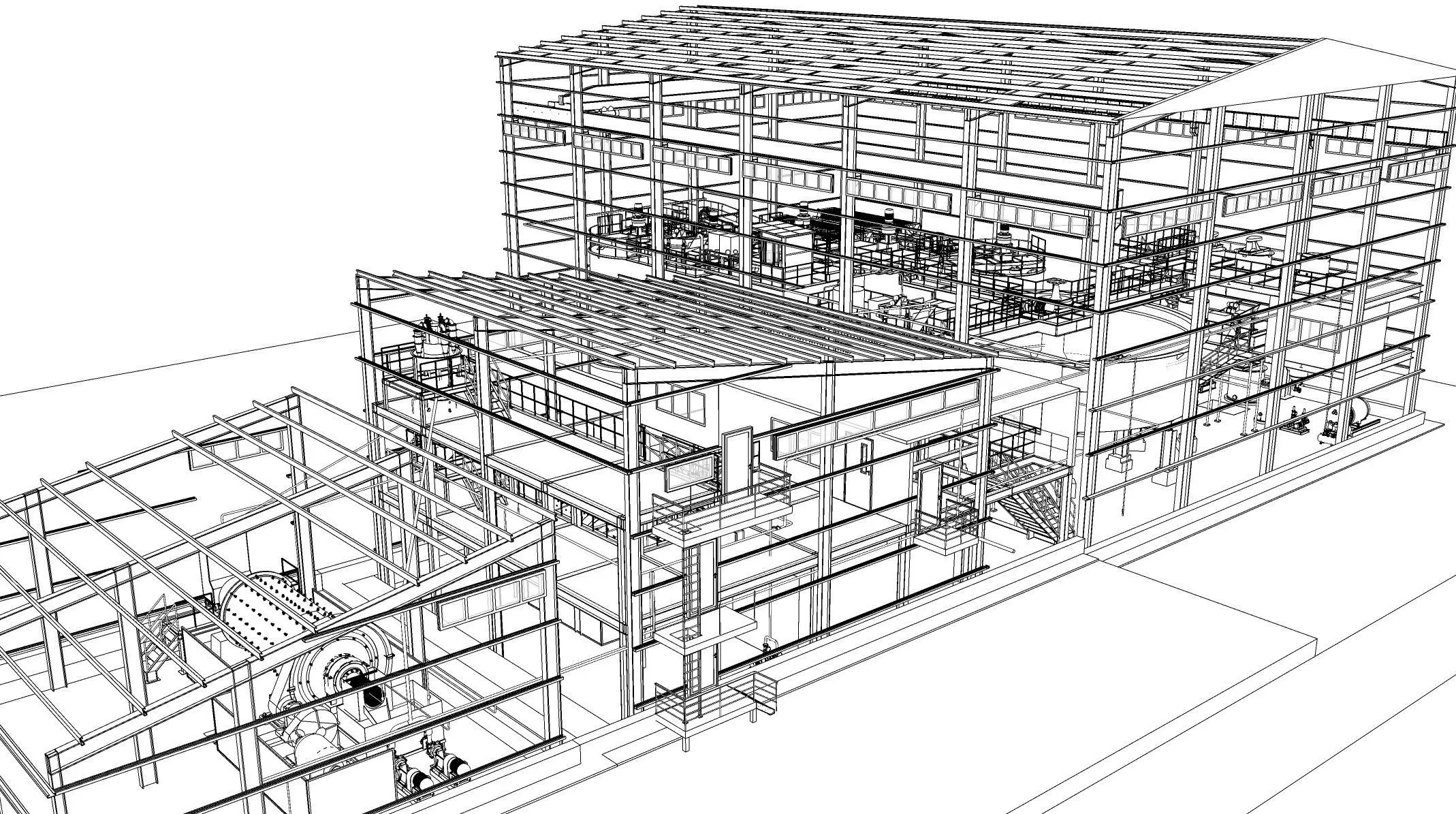 Processing plant - gold leaching 3D model_7