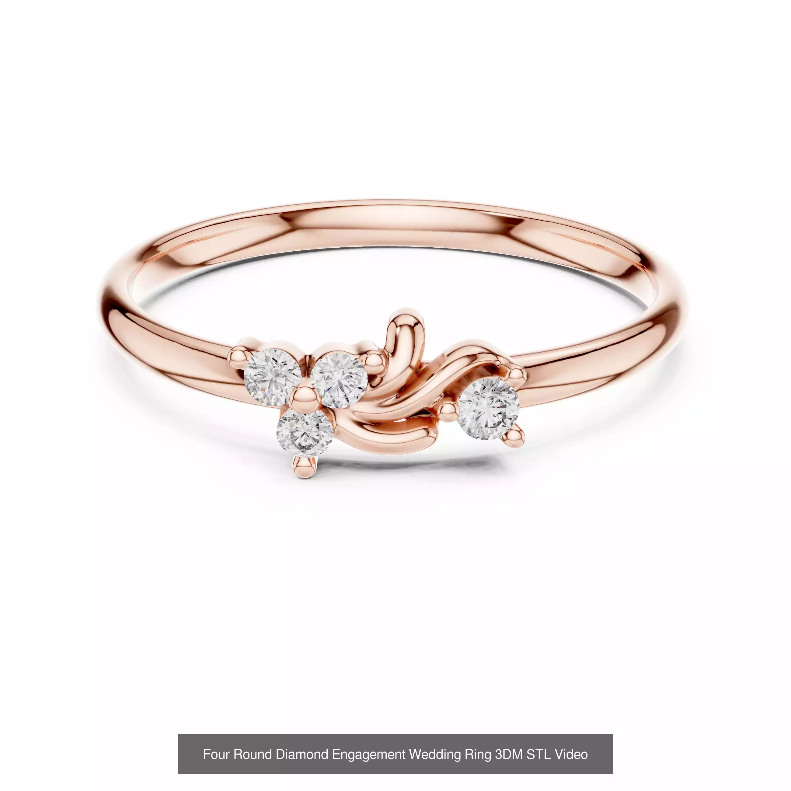 363 Cluster Woman Rings 3DM STL OBJ FBX with 3 COLOR Video 3D Model Collection_228