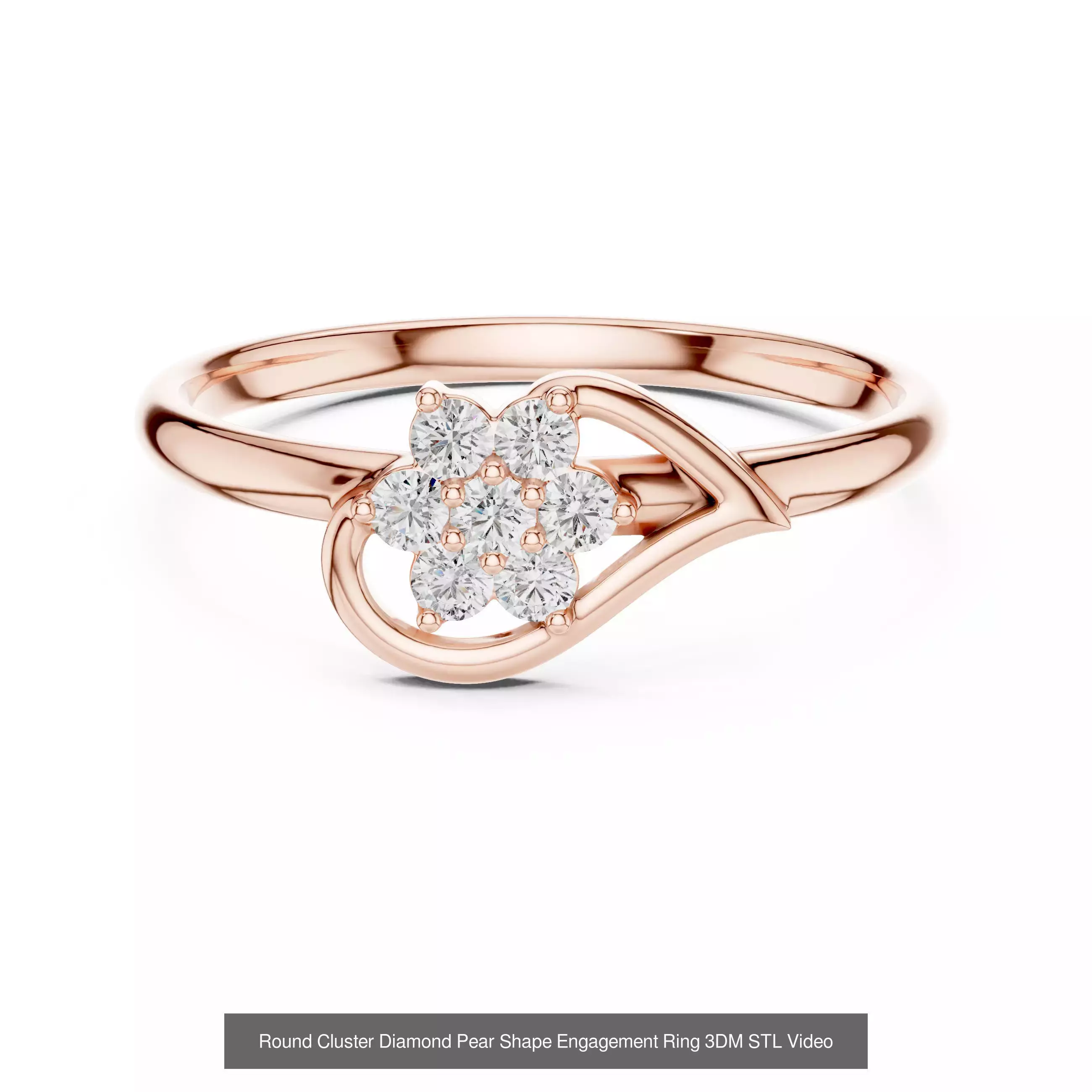 363 Cluster Woman Rings 3DM STL OBJ FBX with 3 COLOR Video 3D Model Collection_219