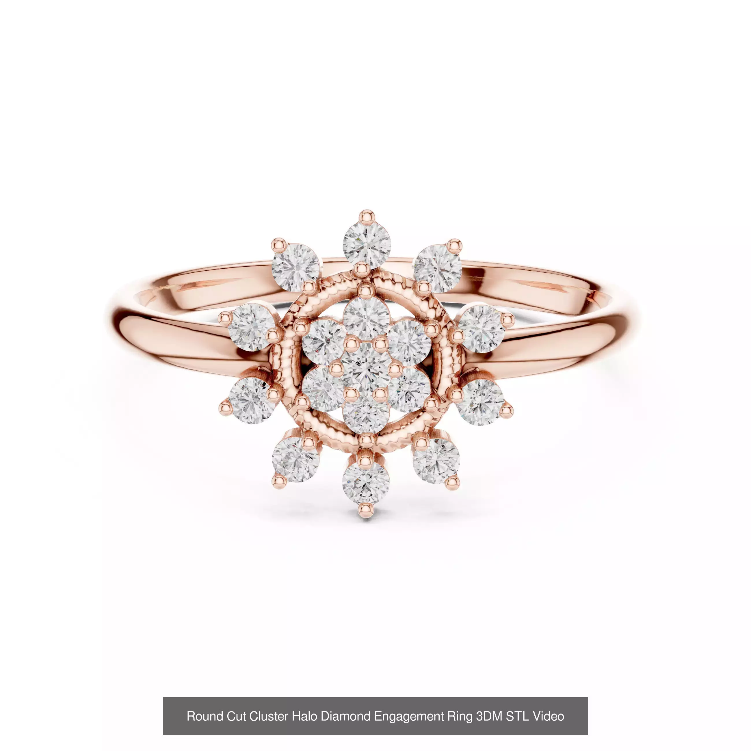 363 Cluster Woman Rings 3DM STL OBJ FBX with 3 COLOR Video 3D Model Collection_203