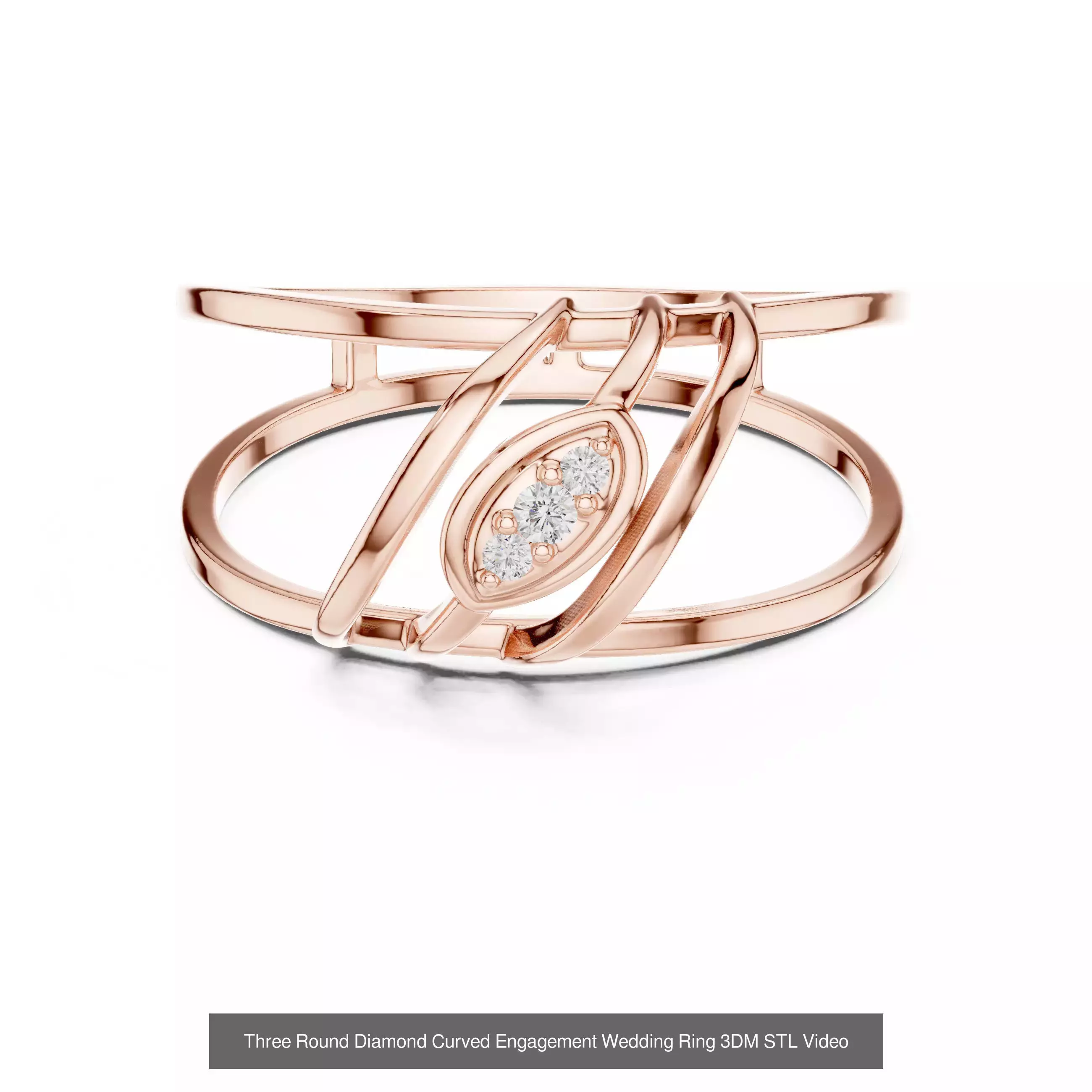 363 Cluster Woman Rings 3DM STL OBJ FBX with 3 COLOR Video 3D Model Collection_94