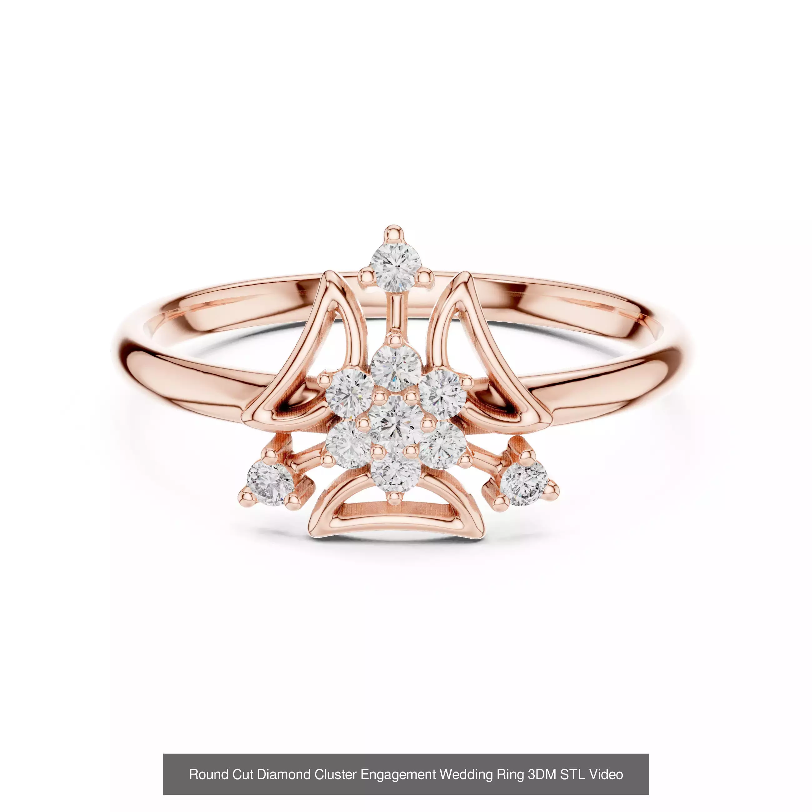 363 Cluster Woman Rings 3DM STL OBJ FBX with 3 COLOR Video 3D Model Collection_201