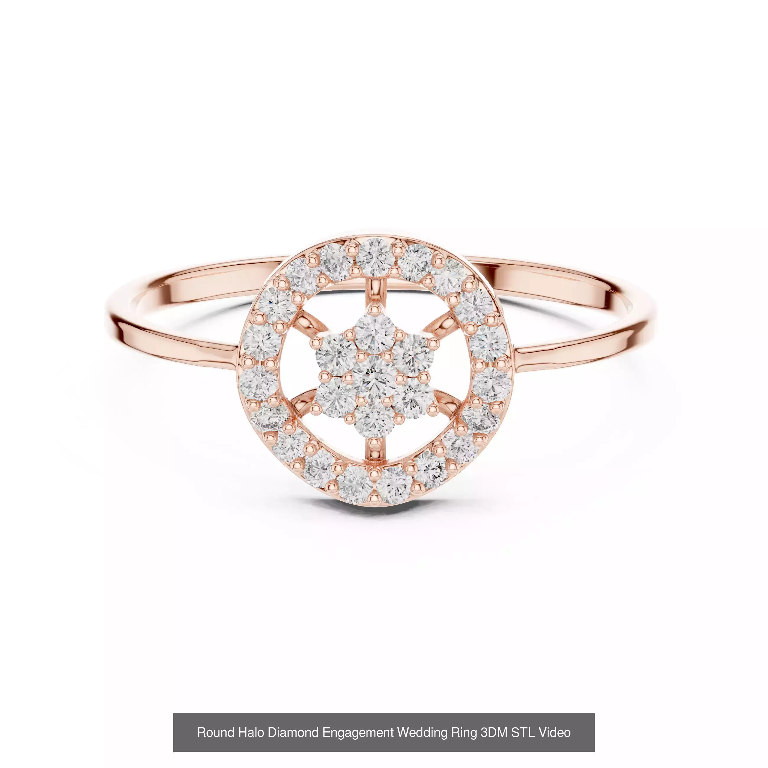 363 Cluster Woman Rings 3DM STL OBJ FBX with 3 COLOR Video 3D Model Collection_114