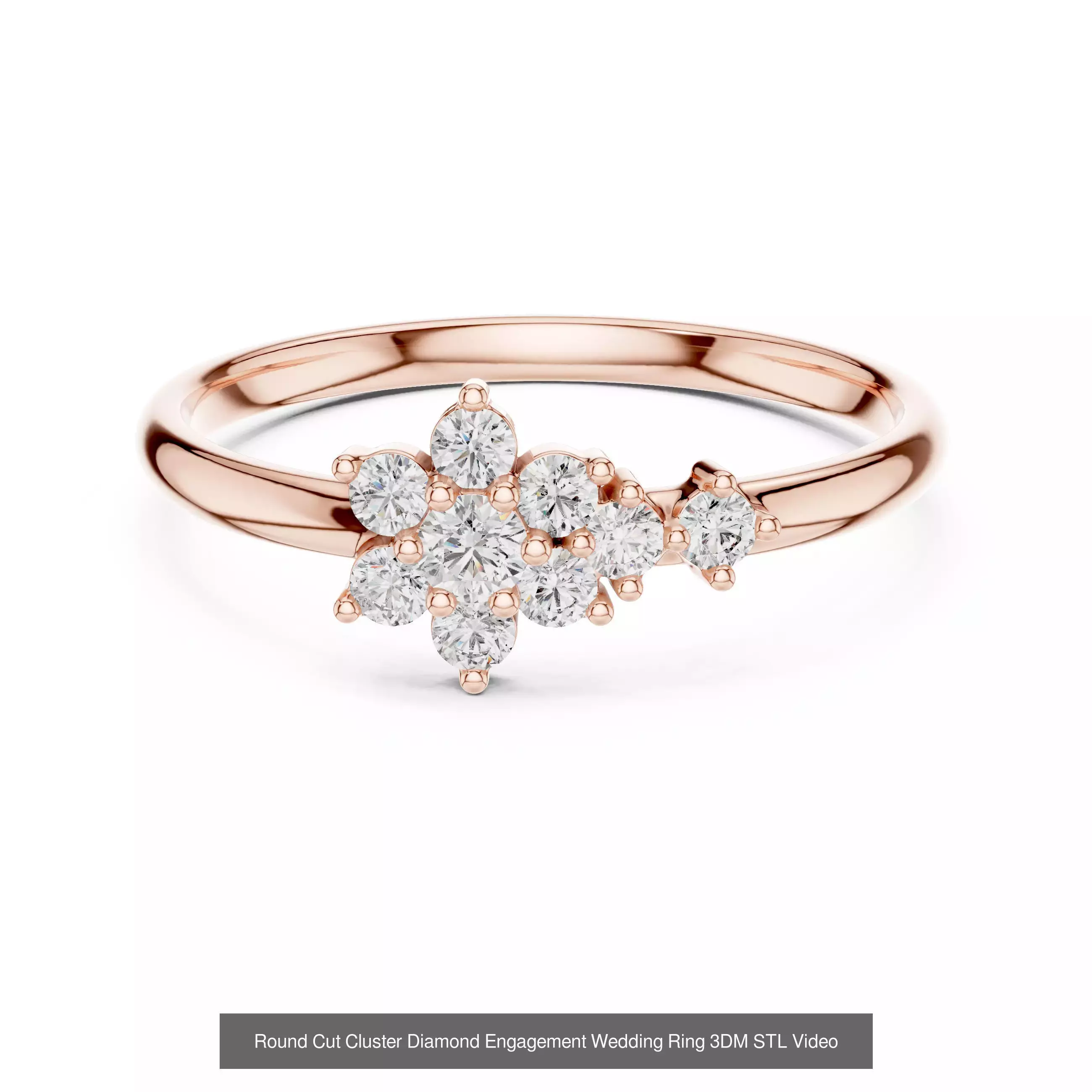 363 Cluster Woman Rings 3DM STL OBJ FBX with 3 COLOR Video 3D Model Collection_220