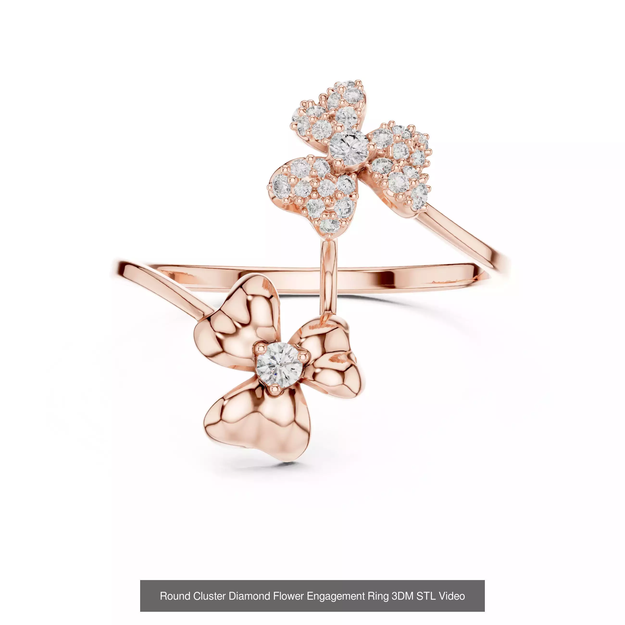 363 Cluster Woman Rings 3DM STL OBJ FBX with 3 COLOR Video 3D Model Collection_86