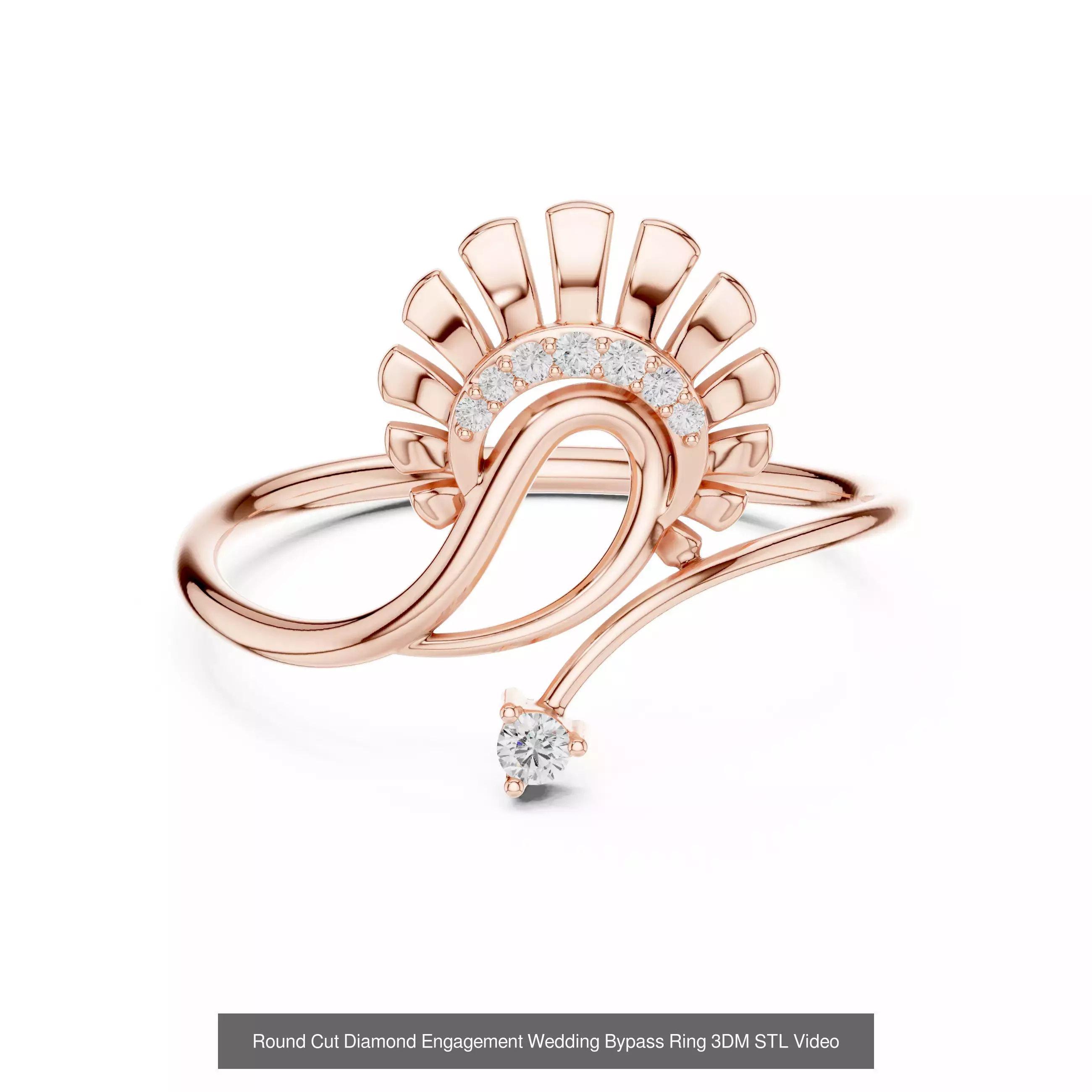 363 Cluster Woman Rings 3DM STL OBJ FBX with 3 COLOR Video 3D Model Collection_43