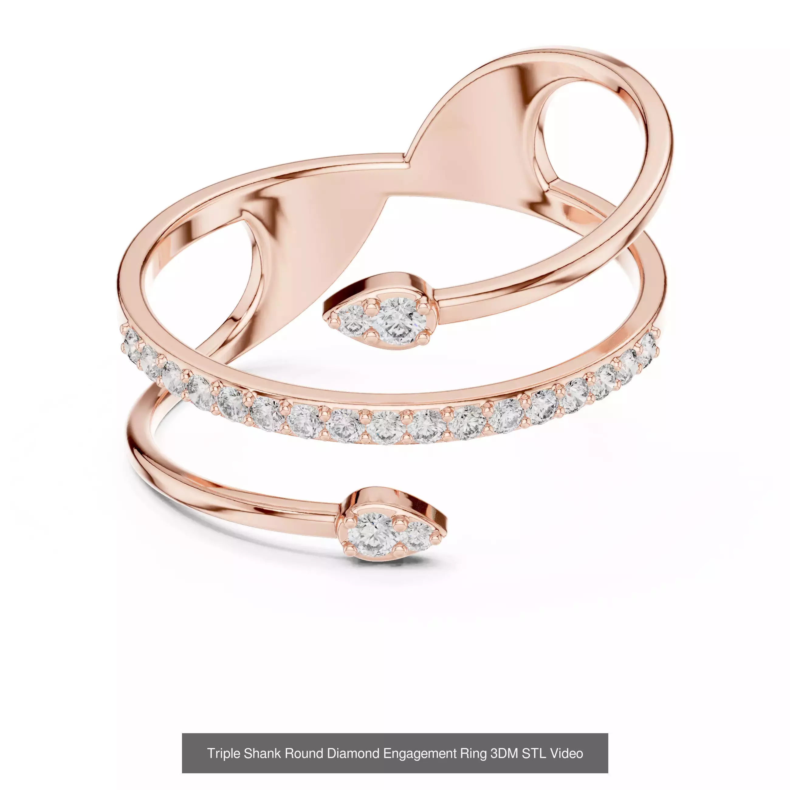 363 Cluster Woman Rings 3DM STL OBJ FBX with 3 COLOR Video 3D Model Collection_156