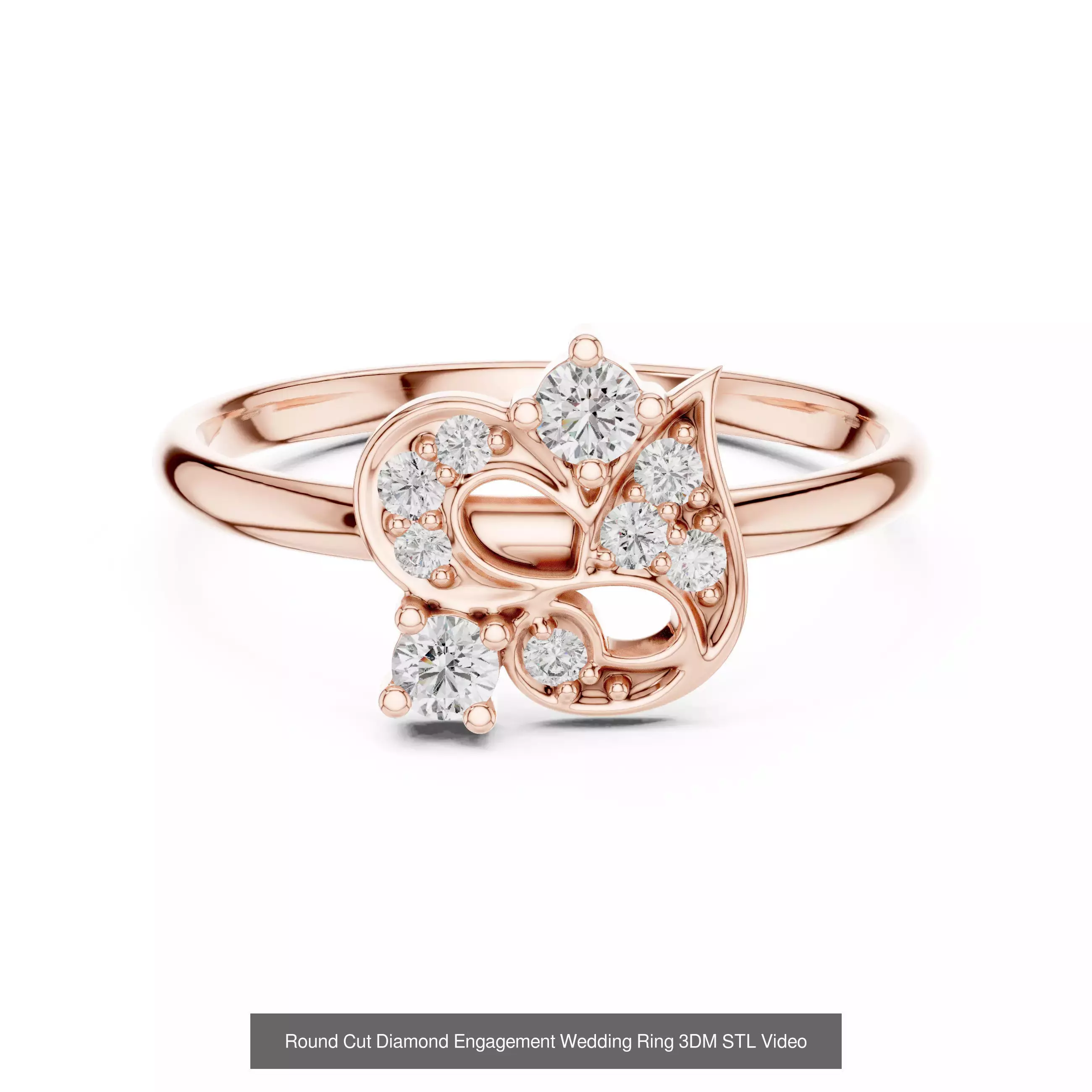 363 Cluster Woman Rings 3DM STL OBJ FBX with 3 COLOR Video 3D Model Collection_181