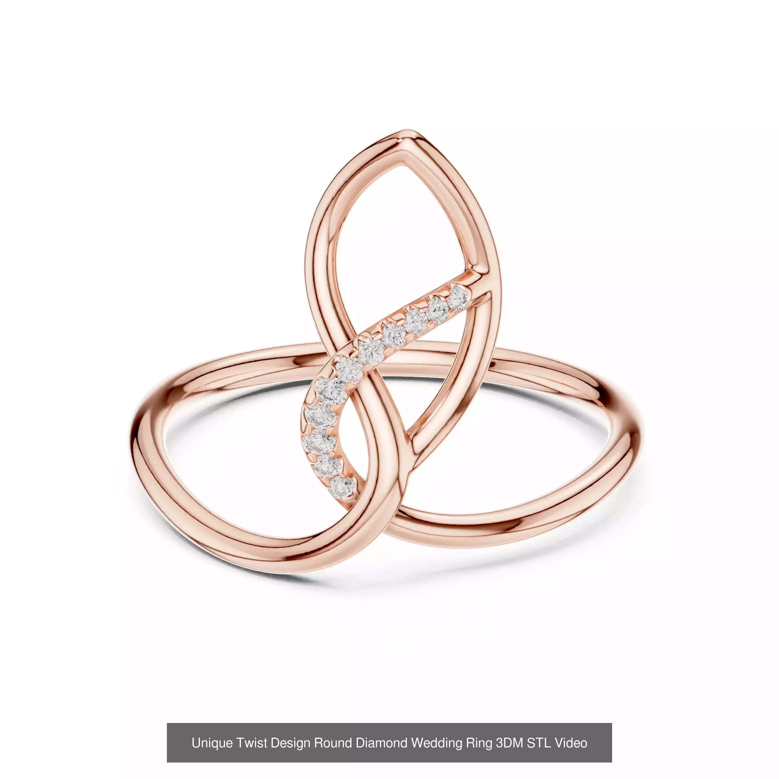 363 Cluster Woman Rings 3DM STL OBJ FBX with 3 COLOR Video 3D Model Collection_68