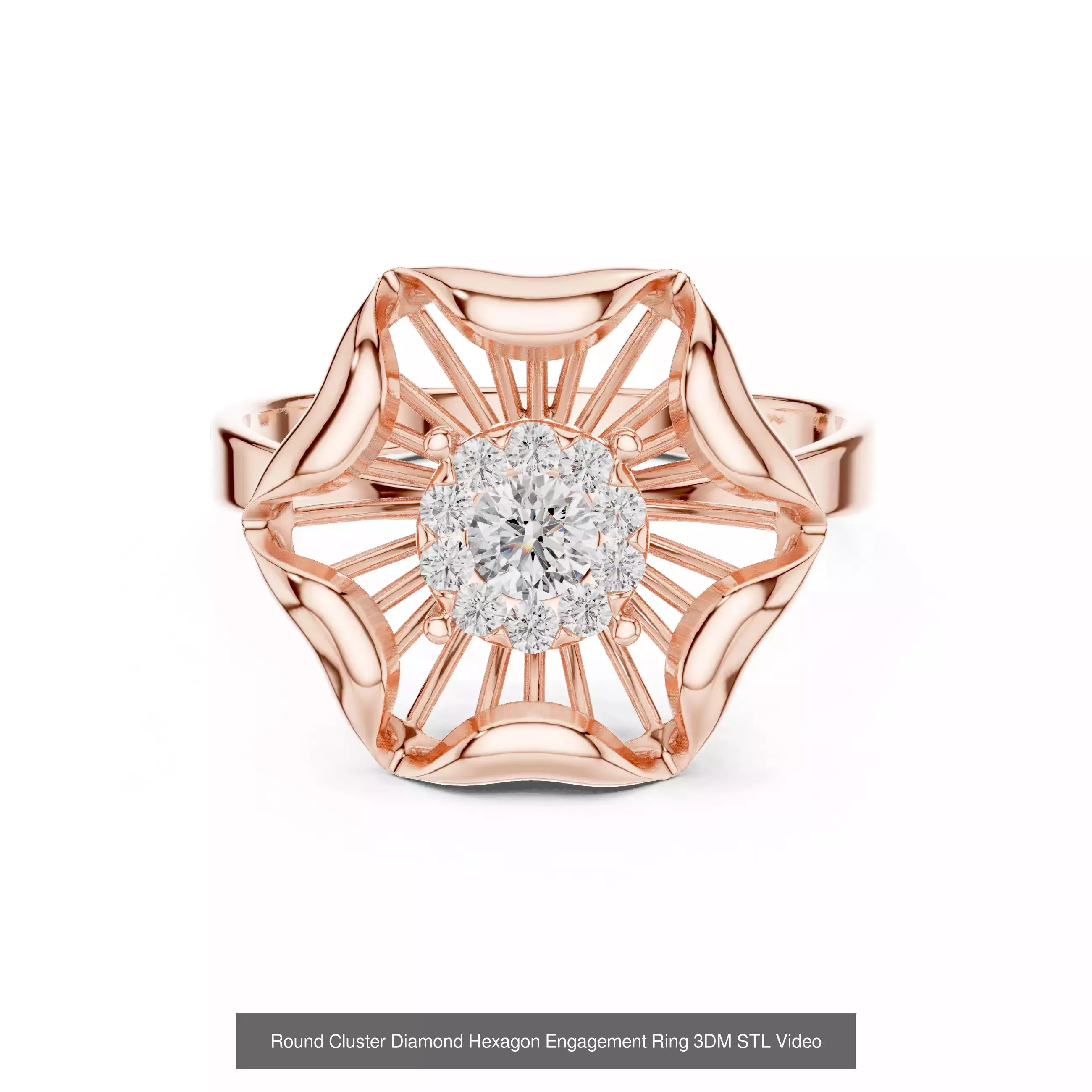 363 Cluster Woman Rings 3DM STL OBJ FBX with 3 COLOR Video 3D Model Collection_123