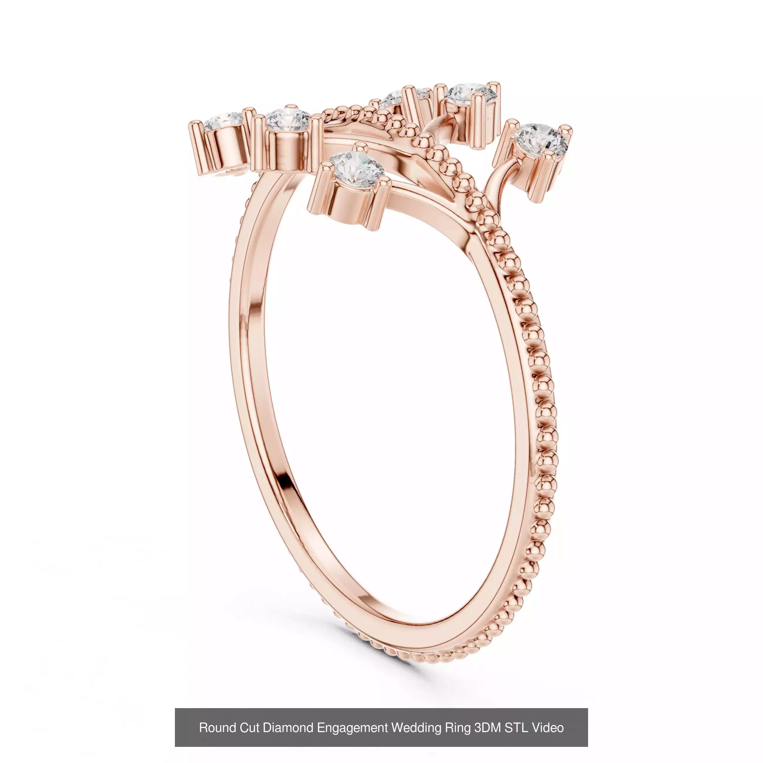 363 Cluster Woman Rings 3DM STL OBJ FBX with 3 COLOR Video 3D Model Collection_158
