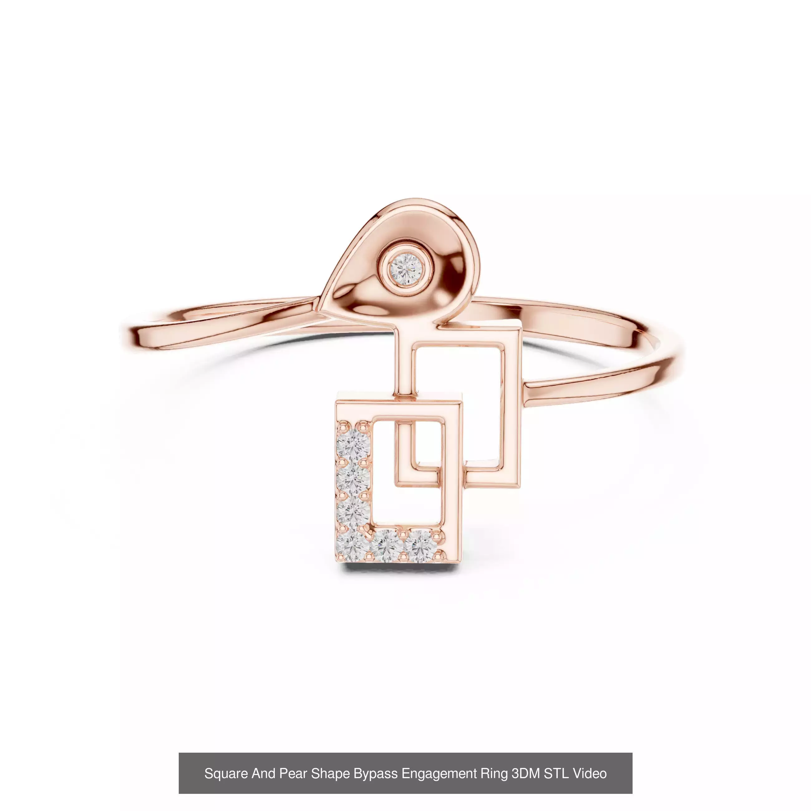 363 Cluster Woman Rings 3DM STL OBJ FBX with 3 COLOR Video 3D Model Collection_76