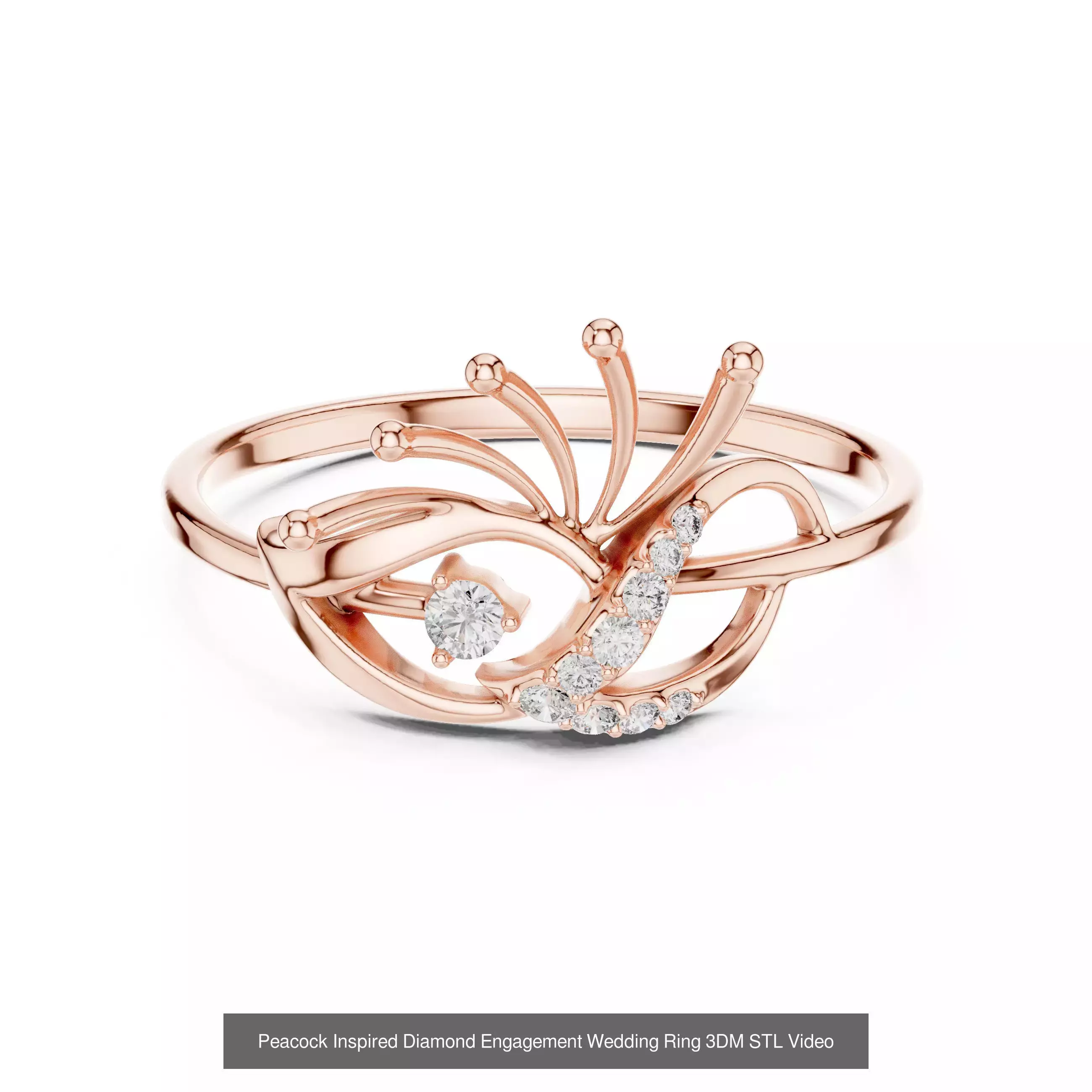 363 Cluster Woman Rings 3DM STL OBJ FBX with 3 COLOR Video 3D Model Collection_62