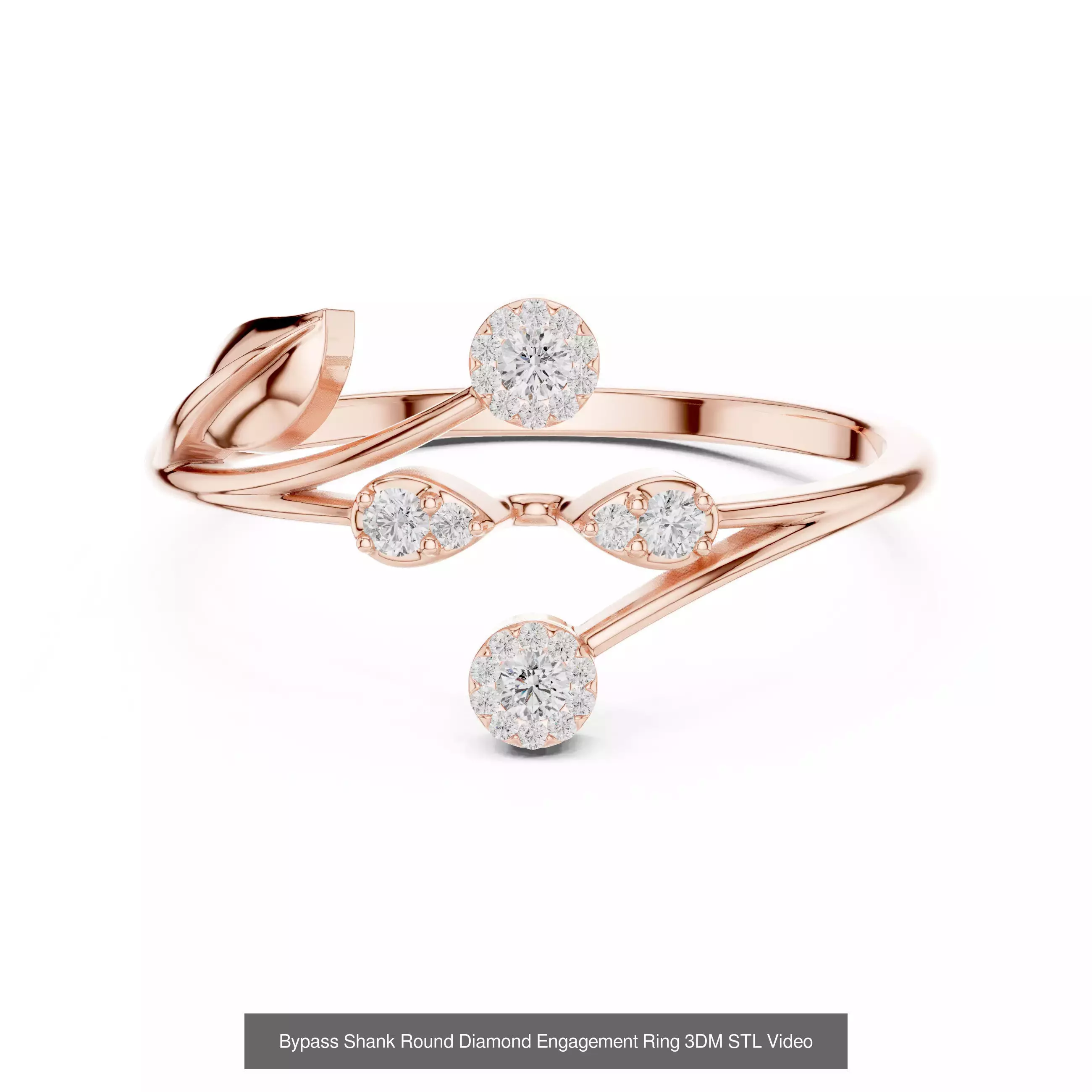 363 Cluster Woman Rings 3DM STL OBJ FBX with 3 COLOR Video 3D Model Collection_169