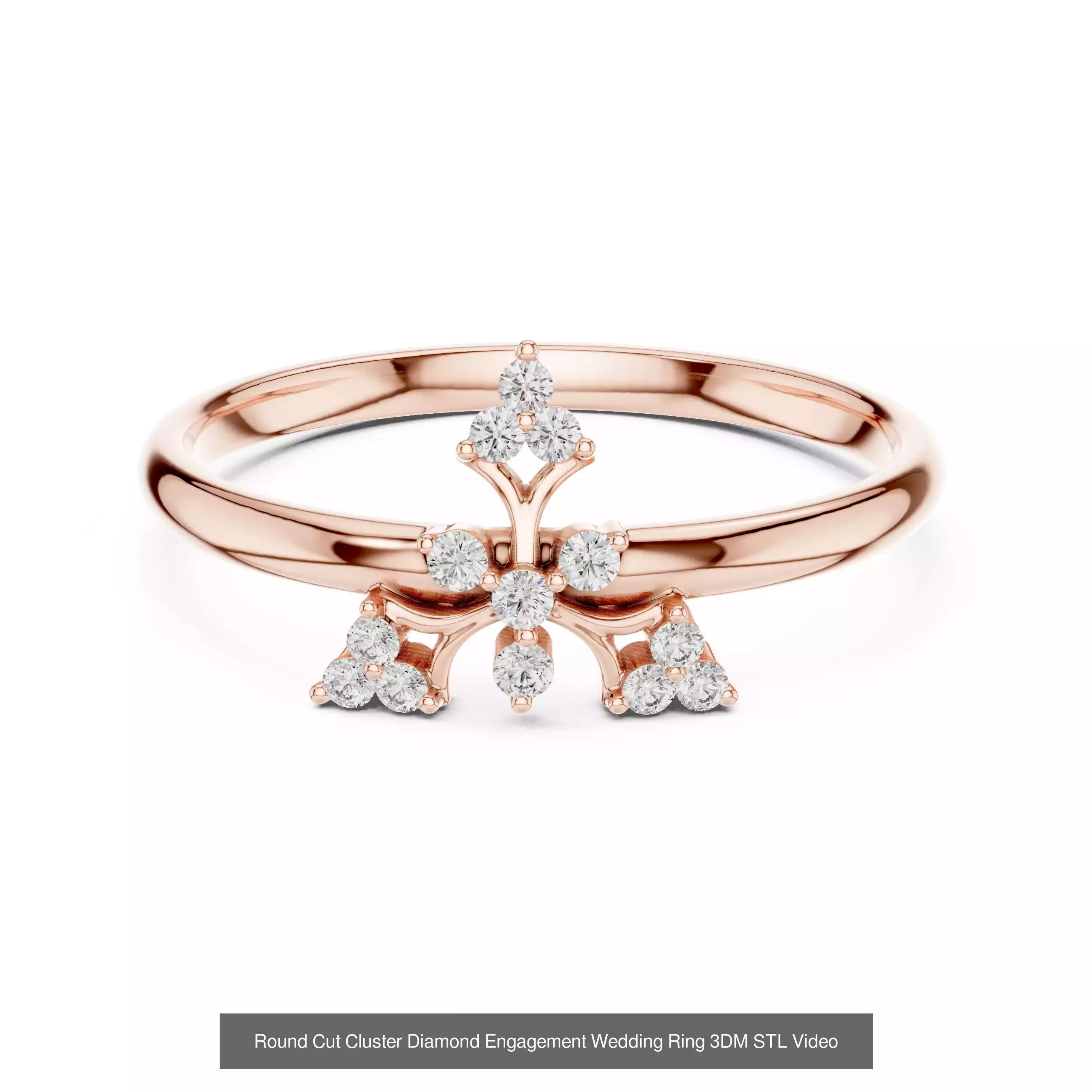 363 Cluster Woman Rings 3DM STL OBJ FBX with 3 COLOR Video 3D Model Collection_190