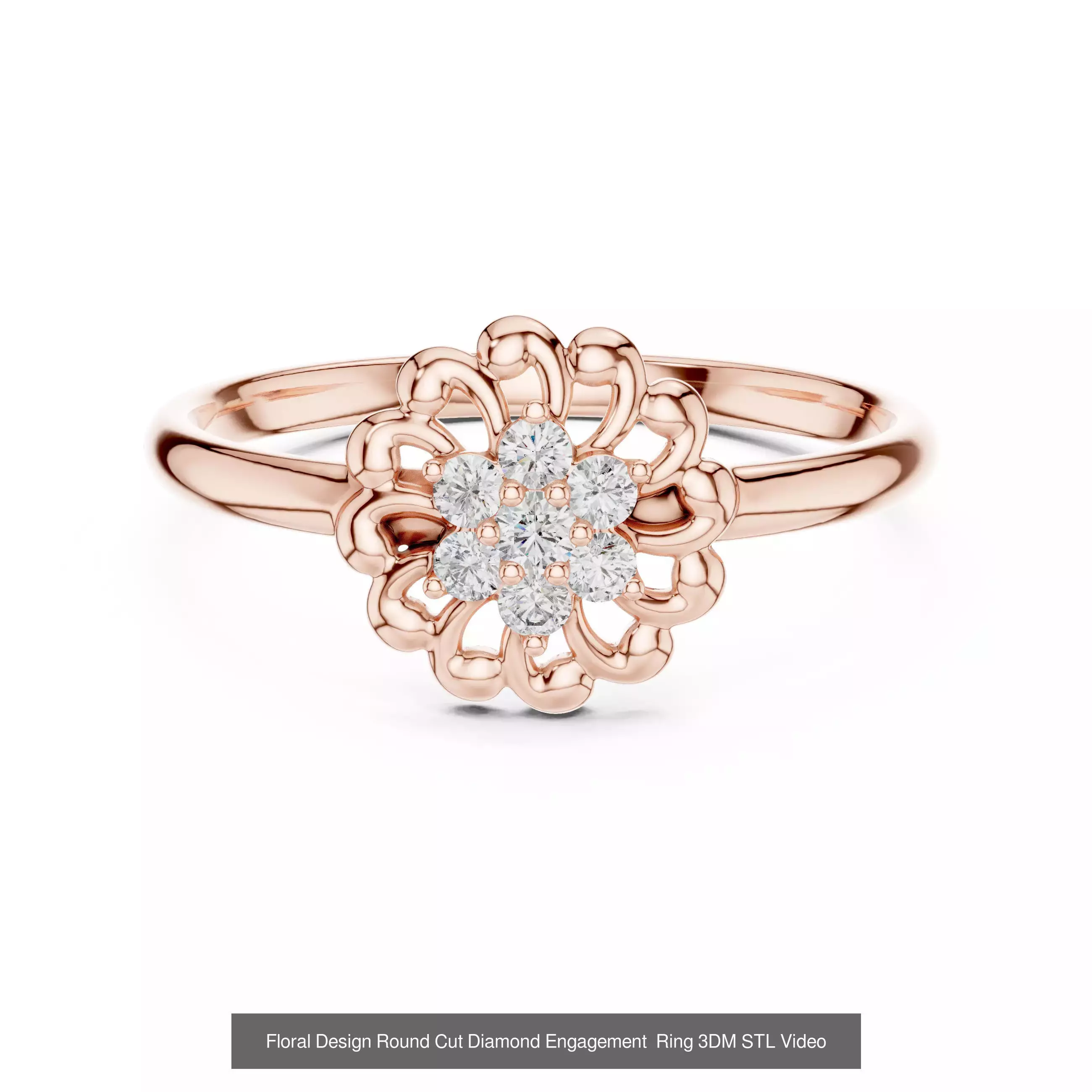 363 Cluster Woman Rings 3DM STL OBJ FBX with 3 COLOR Video 3D Model Collection_205