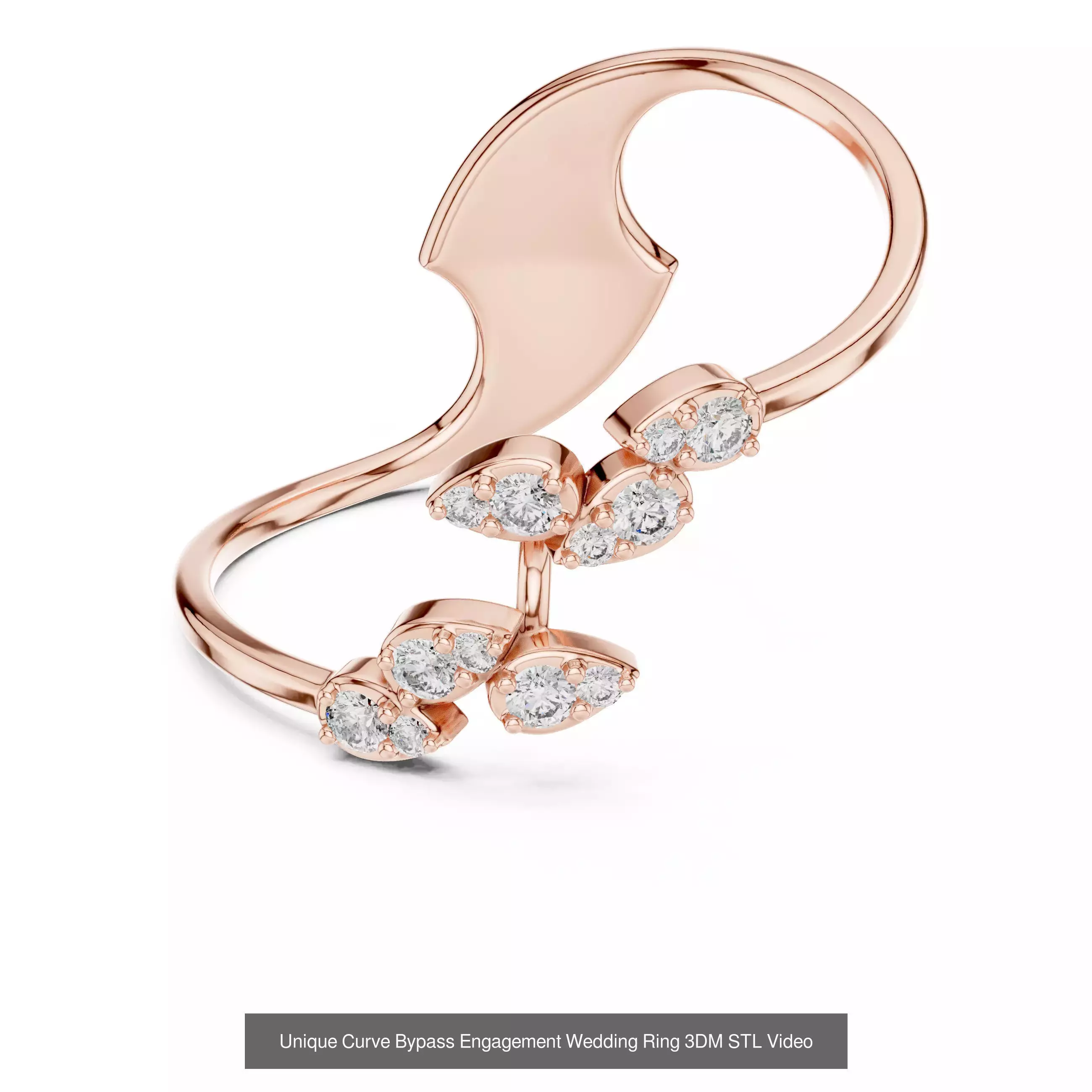 363 Cluster Woman Rings 3DM STL OBJ FBX with 3 COLOR Video 3D Model Collection_178