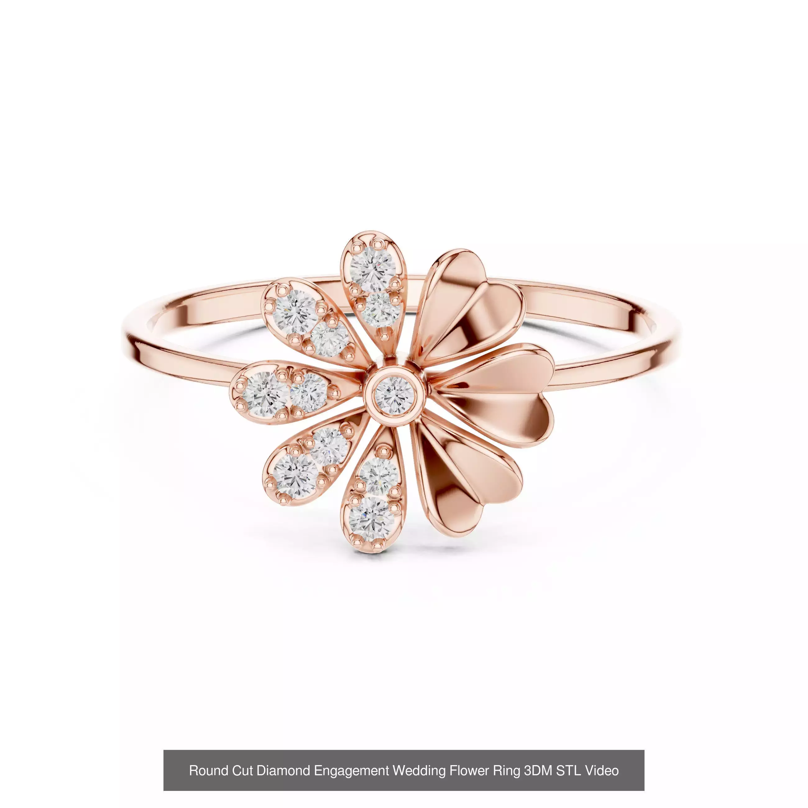 363 Cluster Woman Rings 3DM STL OBJ FBX with 3 COLOR Video 3D Model Collection_34