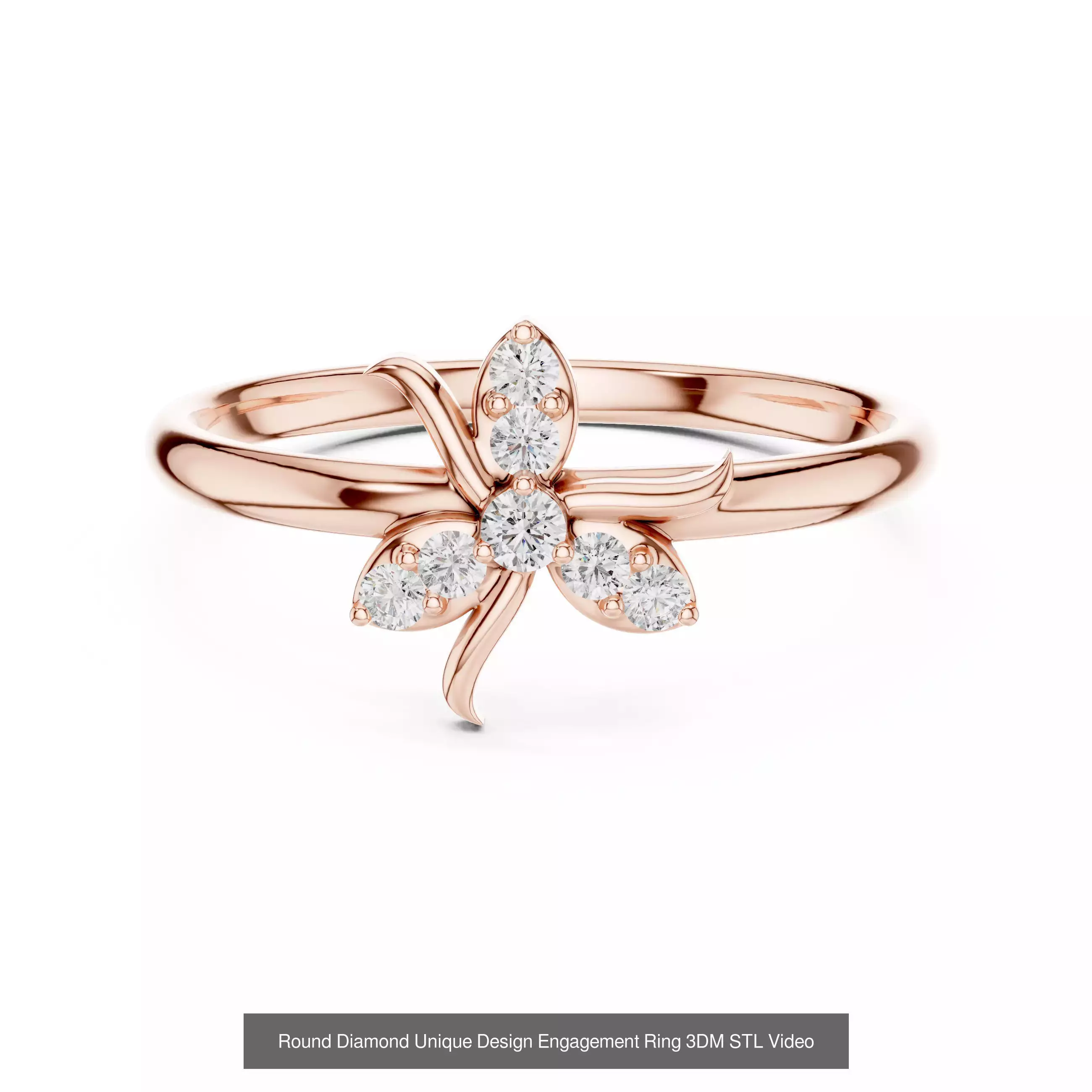 363 Cluster Woman Rings 3DM STL OBJ FBX with 3 COLOR Video 3D Model Collection_211