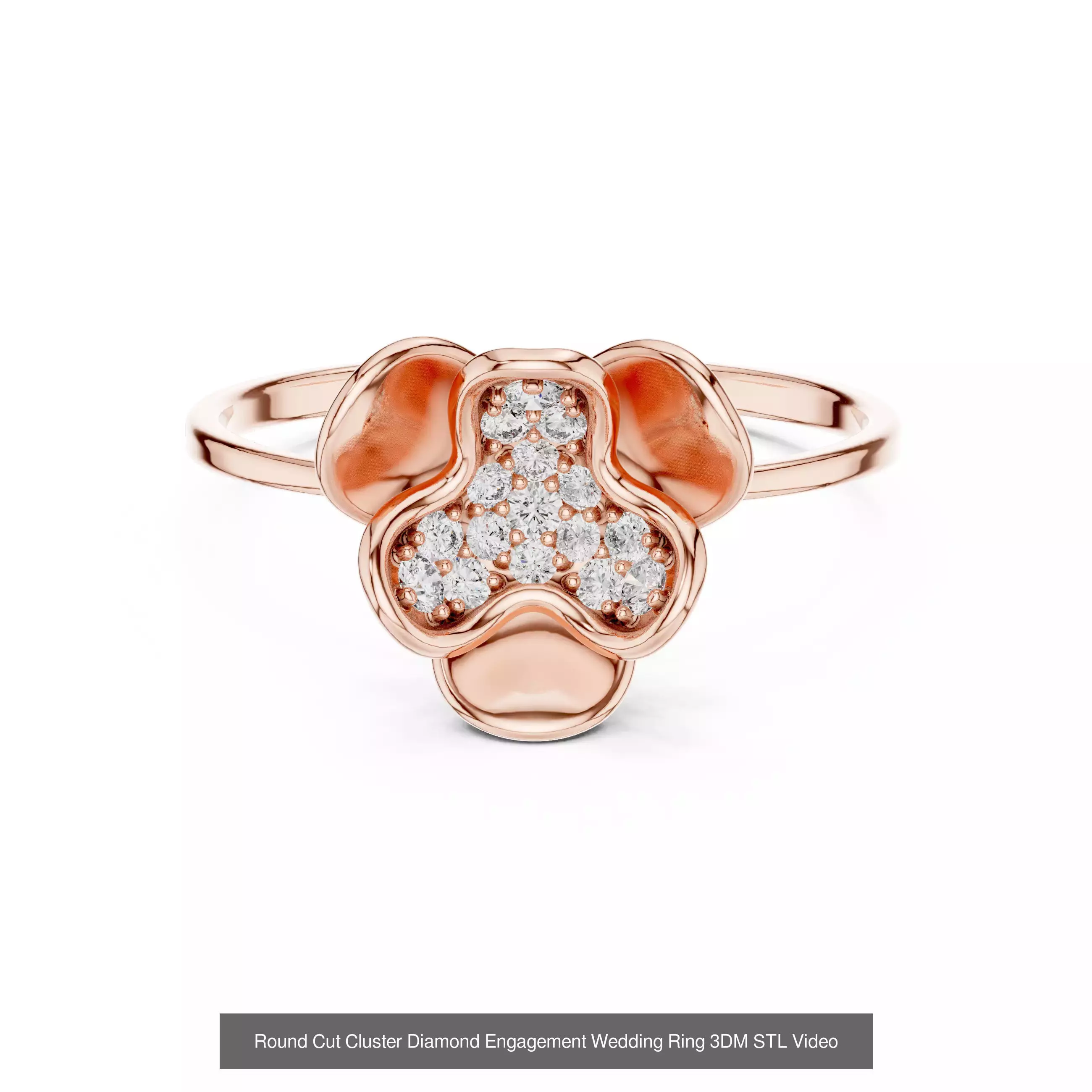 363 Cluster Woman Rings 3DM STL OBJ FBX with 3 COLOR Video 3D Model Collection_139