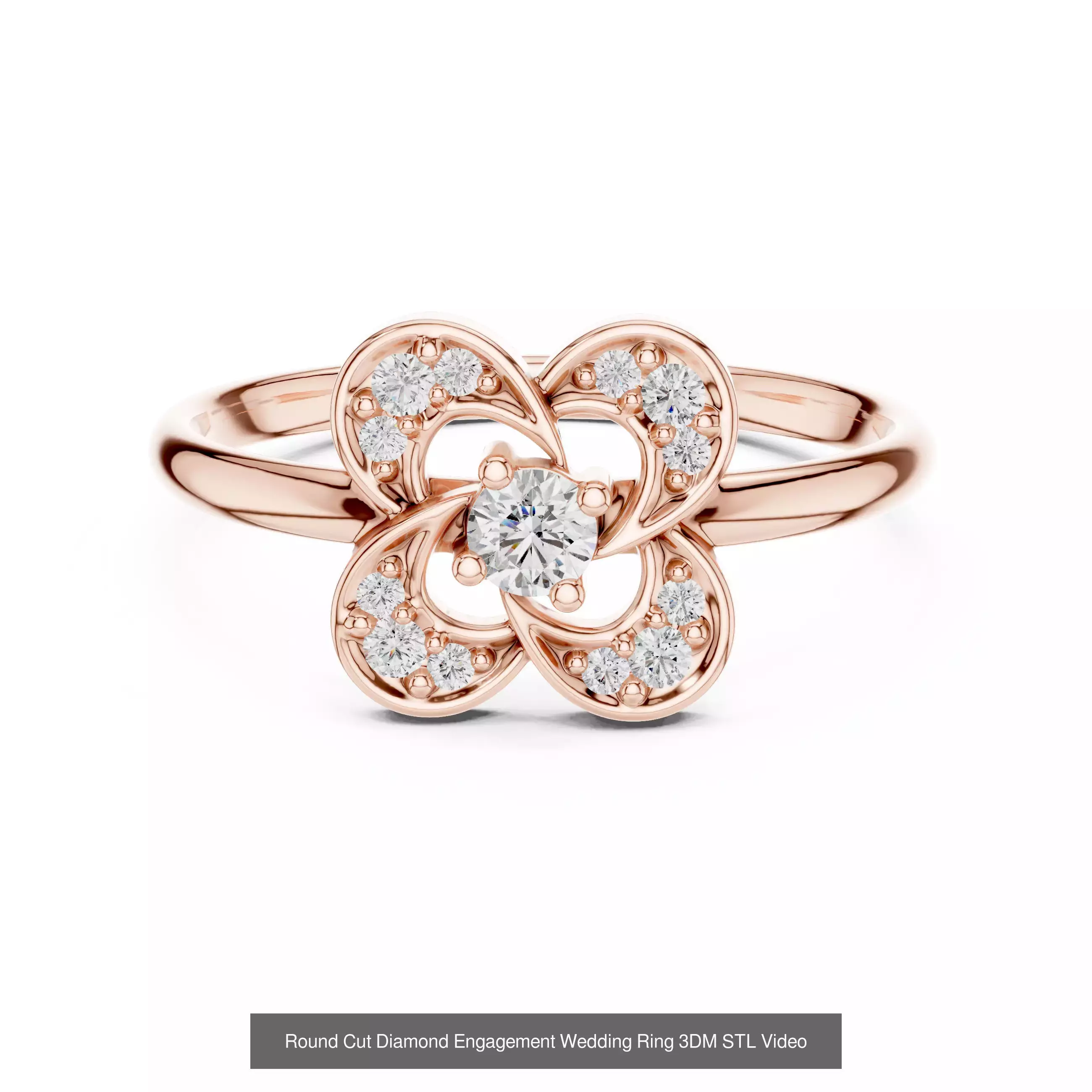 363 Cluster Woman Rings 3DM STL OBJ FBX with 3 COLOR Video 3D Model Collection_224