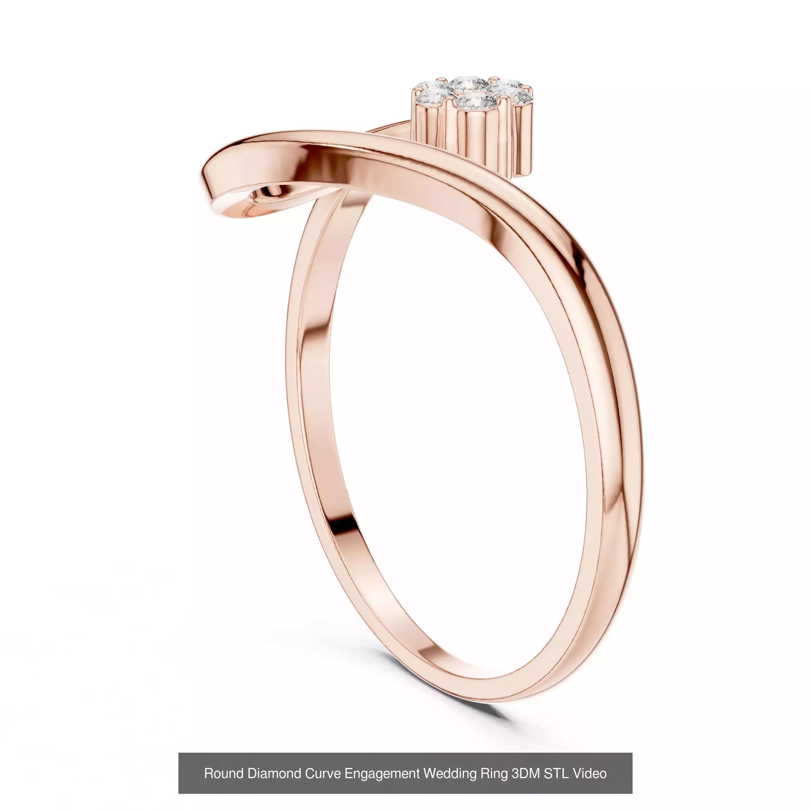 363 Cluster Woman Rings 3DM STL OBJ FBX with 3 COLOR Video 3D Model Collection_104