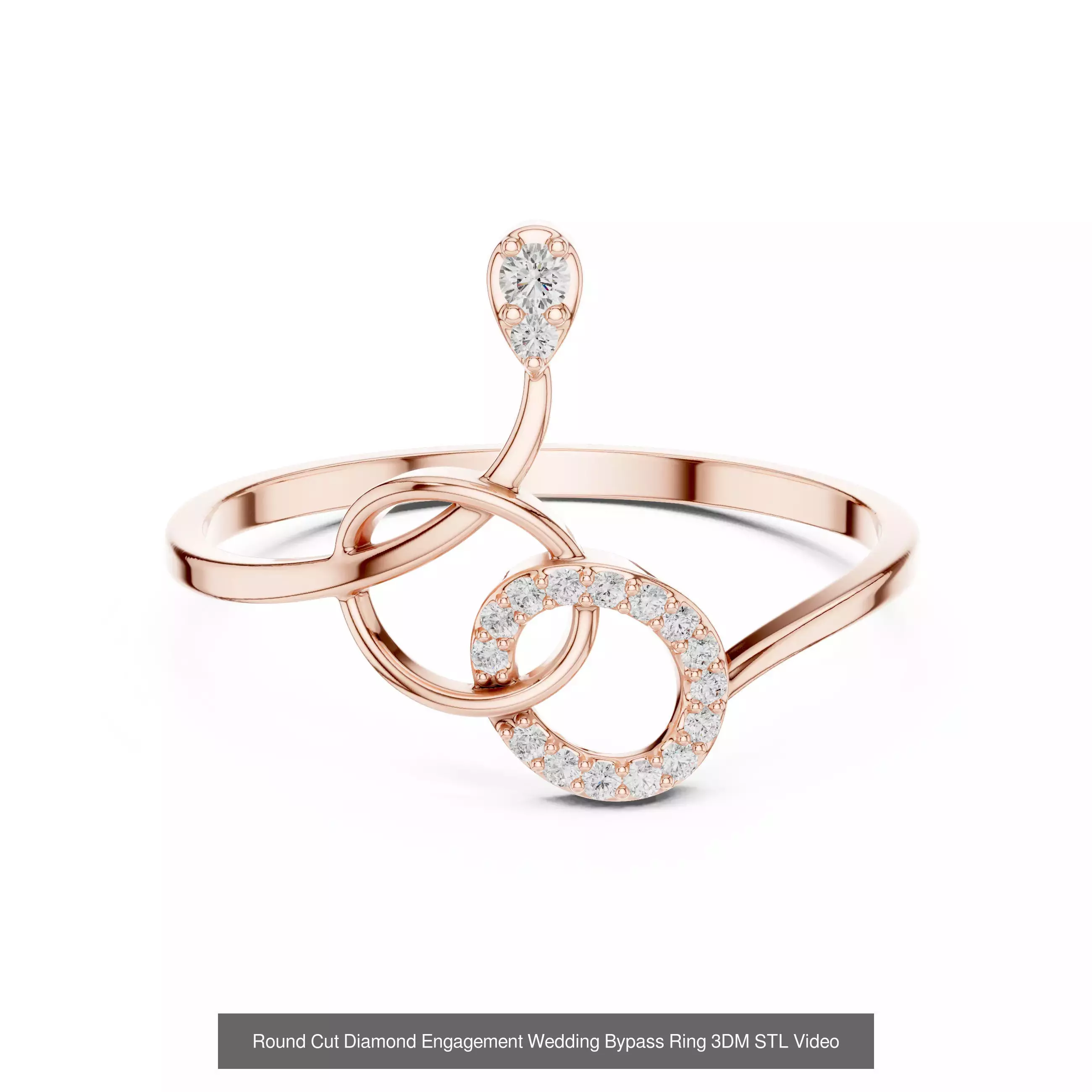 363 Cluster Woman Rings 3DM STL OBJ FBX with 3 COLOR Video 3D Model Collection_37