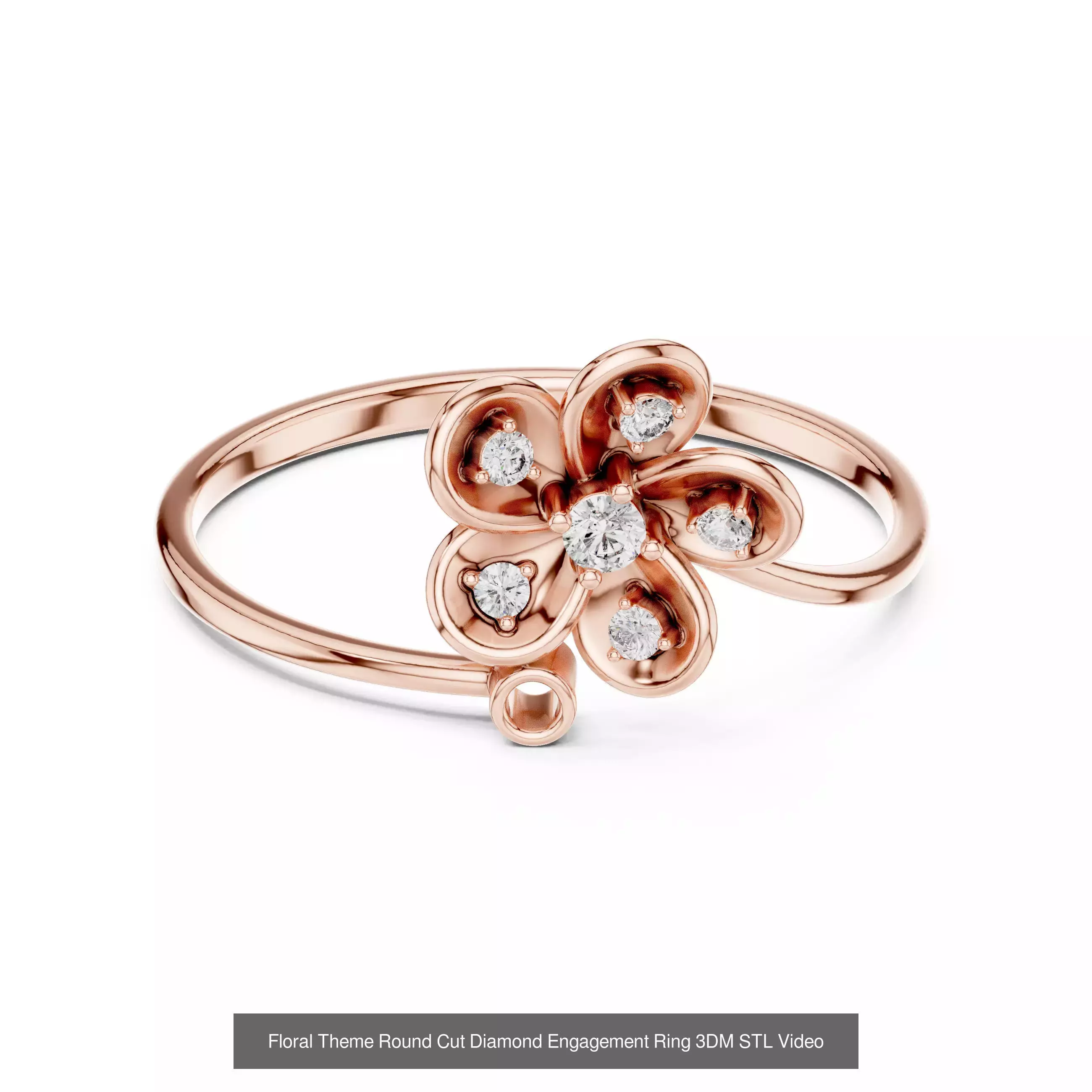 363 Cluster Woman Rings 3DM STL OBJ FBX with 3 COLOR Video 3D Model Collection_115